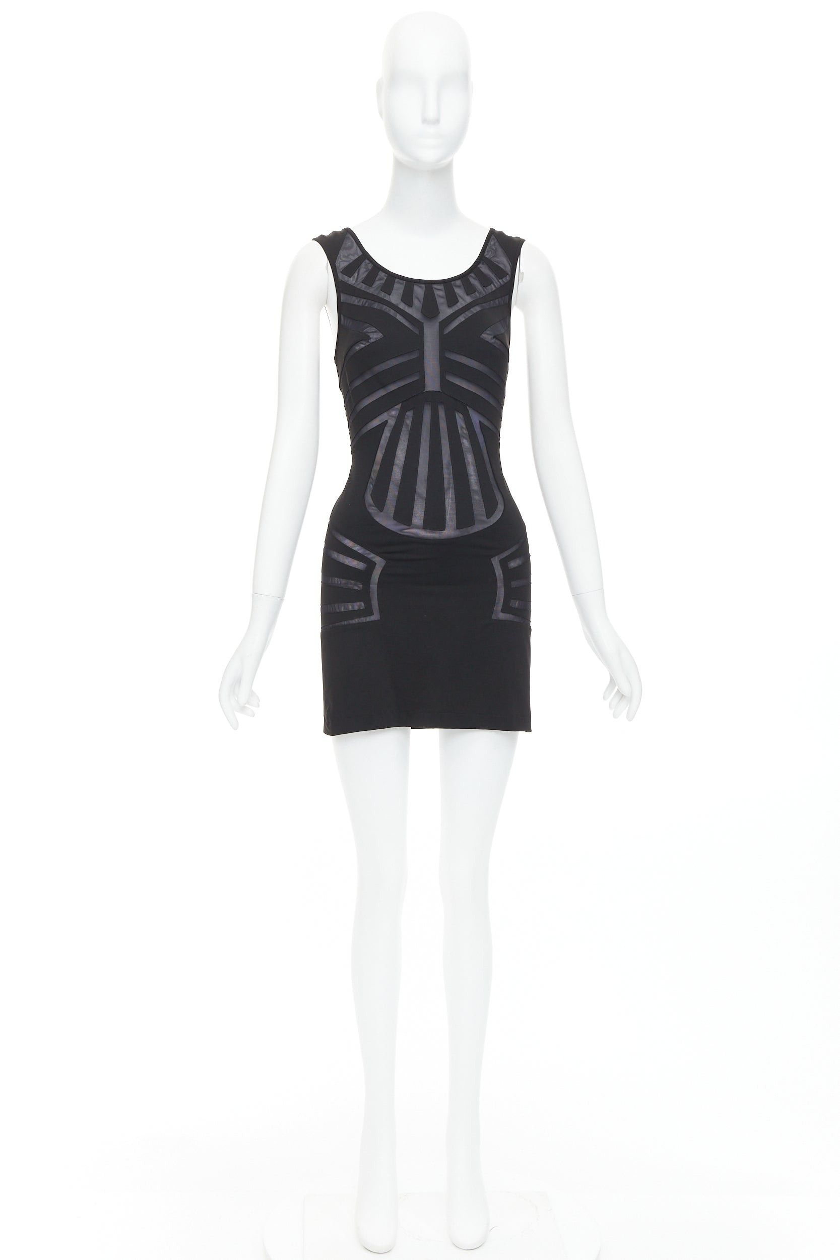 La Perla LA PERLA Dune black body contour sheer panels fitted mini dress IT40 S Size S / US 4 / IT 40 - 9 Thumbnail