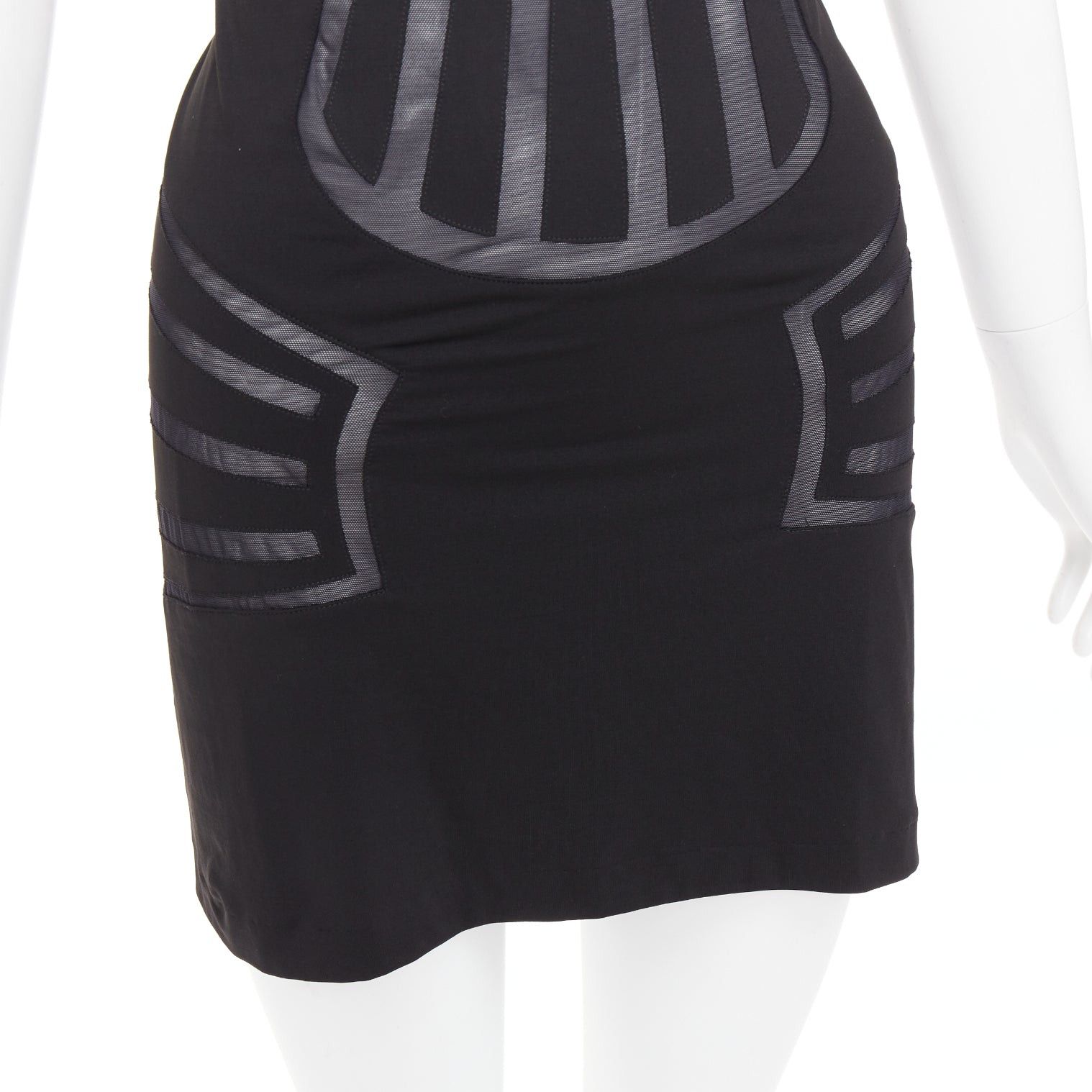 La Perla LA PERLA Dune black body contour sheer panels fitted mini dress IT40 S Size S / US 4 / IT 40 - 7 Thumbnail