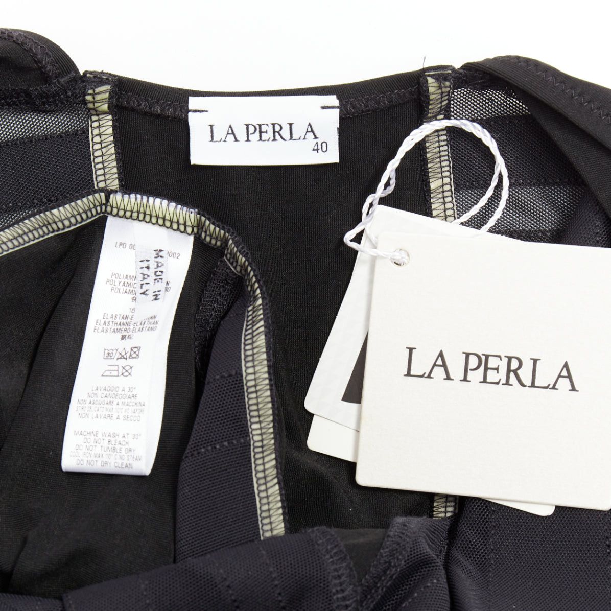 La Perla LA PERLA Dune black body contour sheer panels fitted mini dress IT40 S Size S / US 4 / IT 40 - 8 Thumbnail