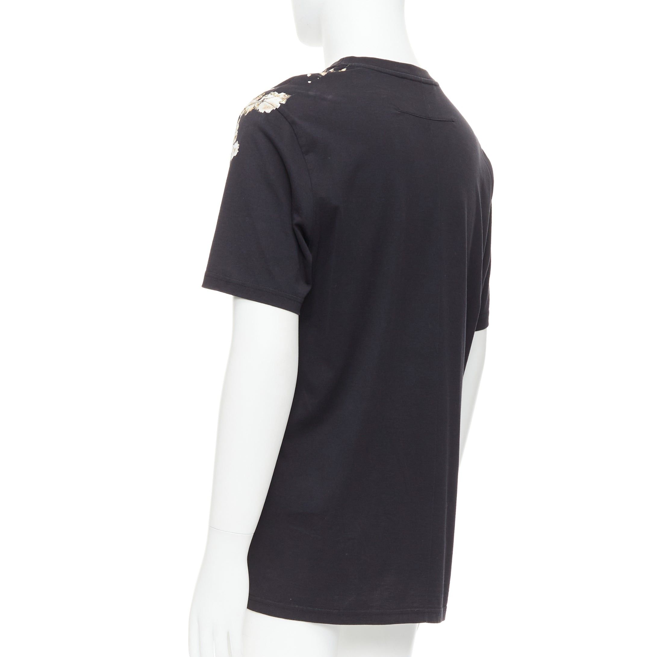 Givenchy GIVENCHY black cotton babys breath floral print crew tshirt S Size M / US 6-8 / IT 42-44 - 6 Thumbnail