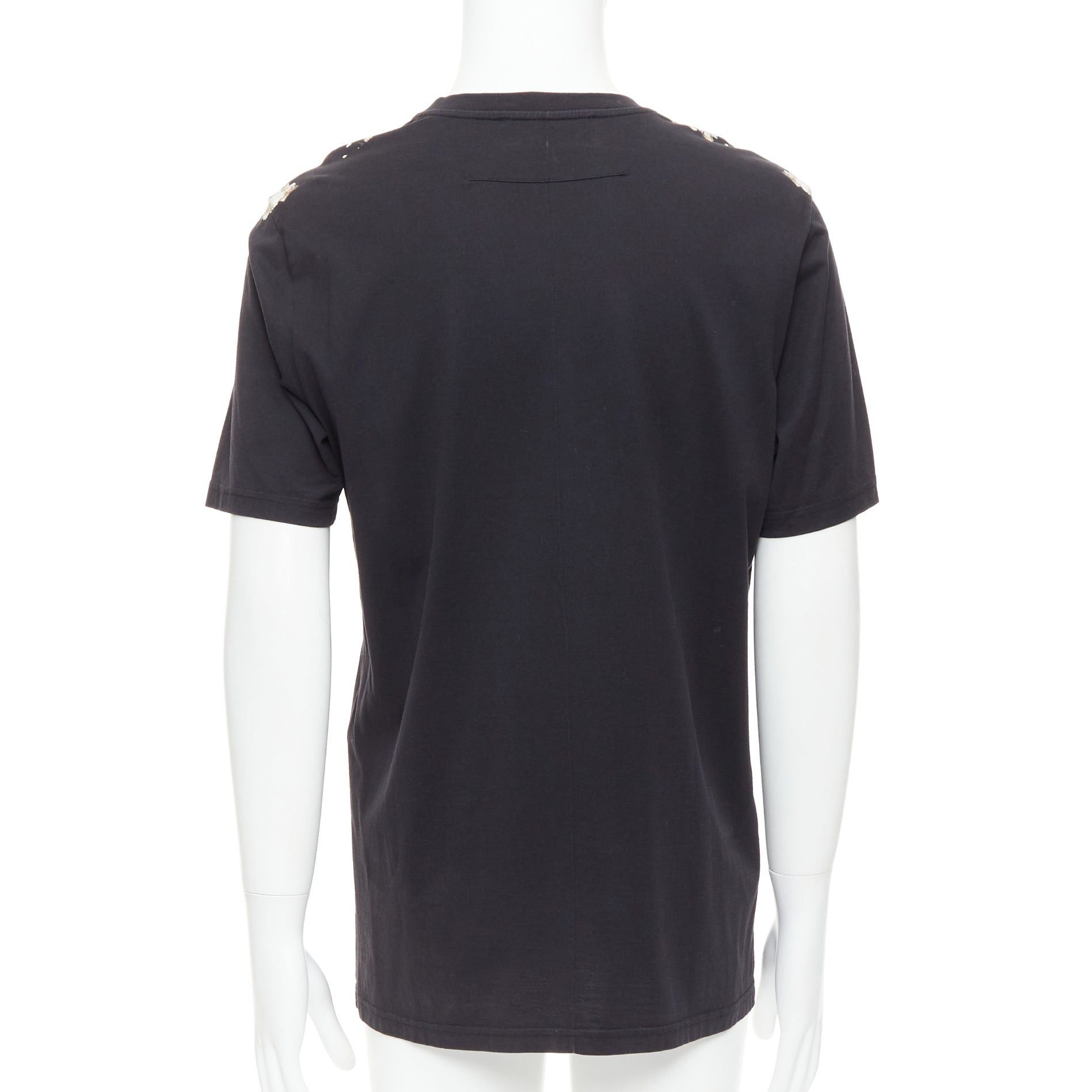 Givenchy GIVENCHY black cotton babys breath floral print crew tshirt S Size M / US 6-8 / IT 42-44 - 5 Thumbnail