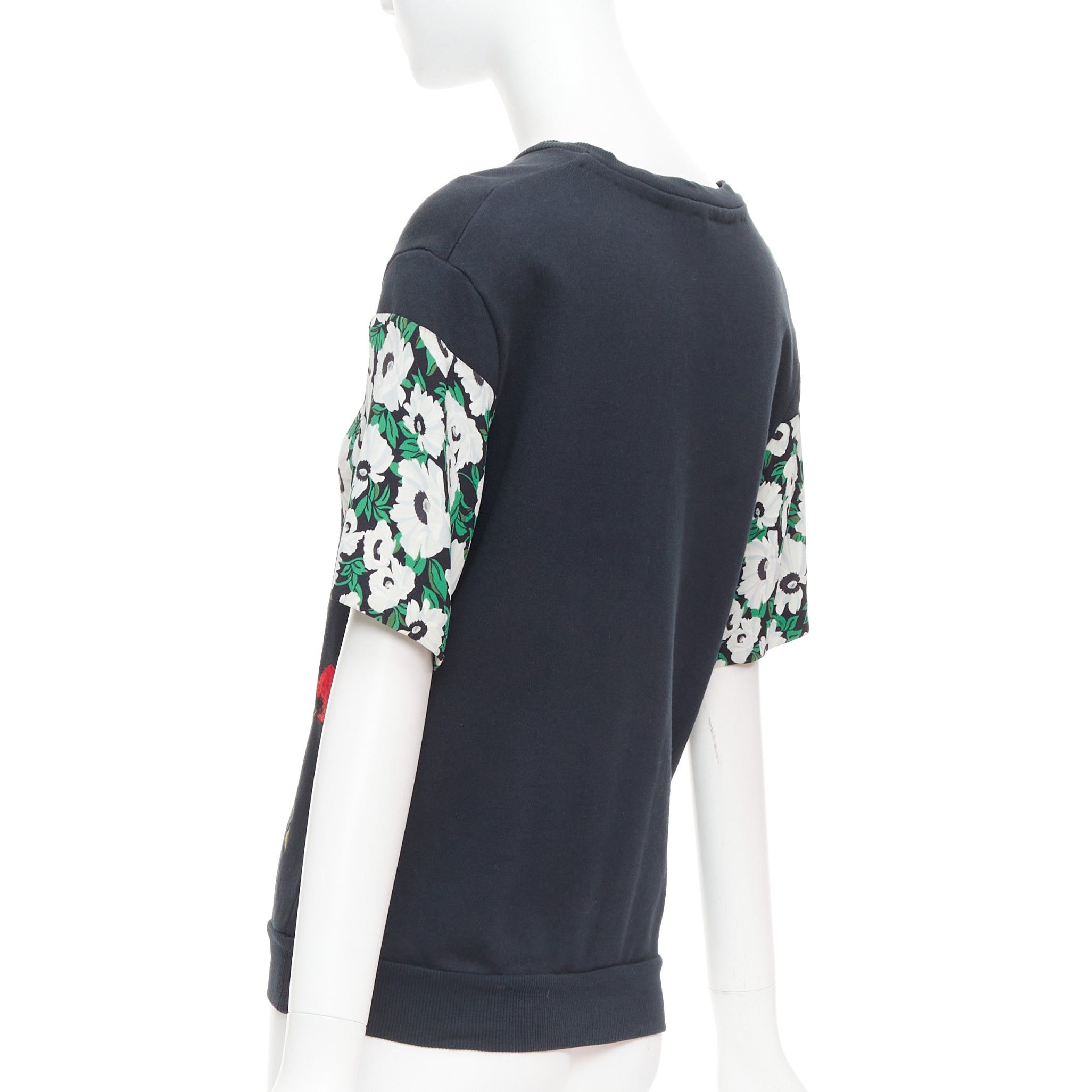 Stella McCartney STELLA MCCARTNEY 2015 black cotton poppy daisy embroidery sweater IT38 XS Size XS / US 0-2 / IT 36-38 - 6 Thumbnail