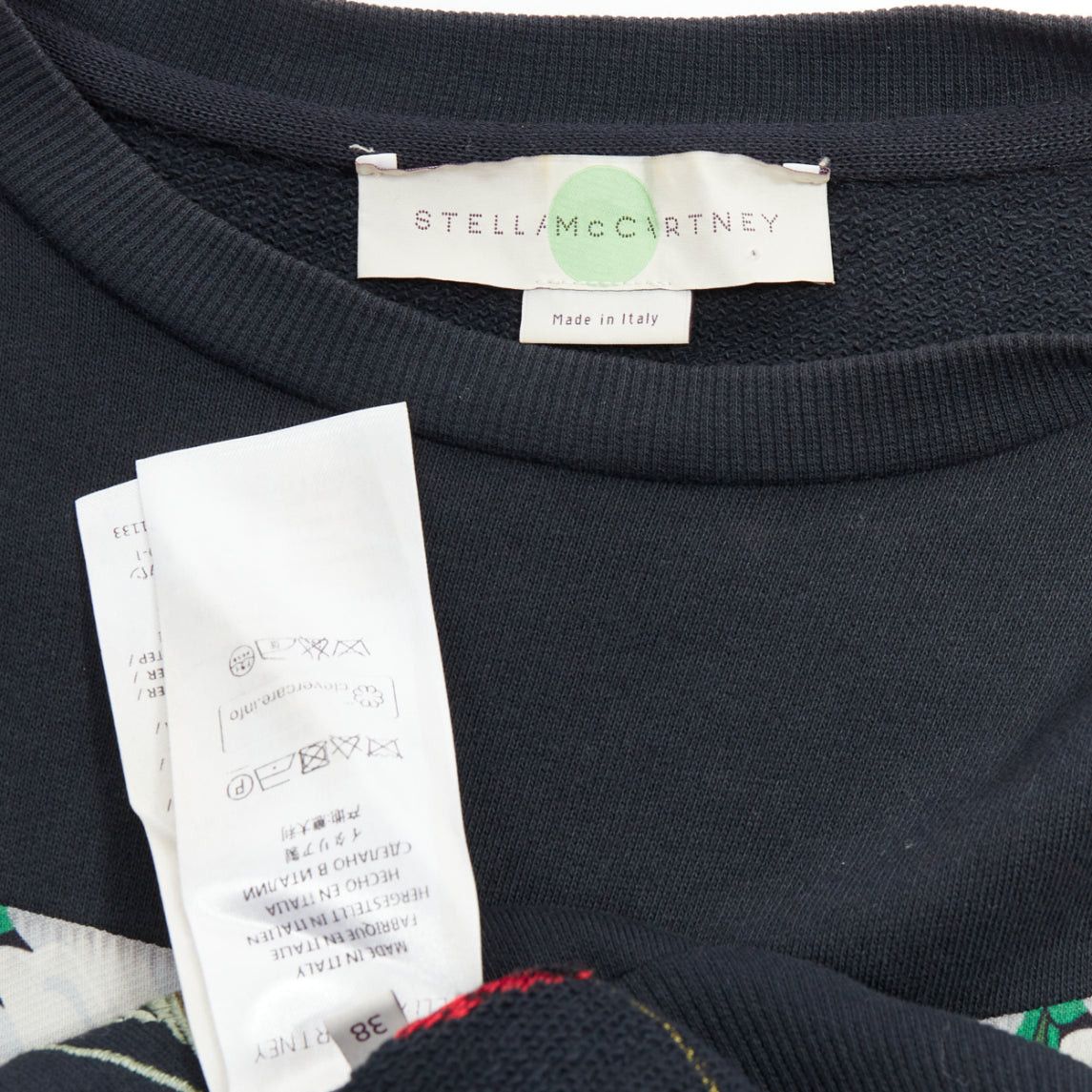 Stella McCartney STELLA MCCARTNEY 2015 black cotton poppy daisy embroidery sweater IT38 XS Size XS / US 0-2 / IT 36-38 - 8 Thumbnail