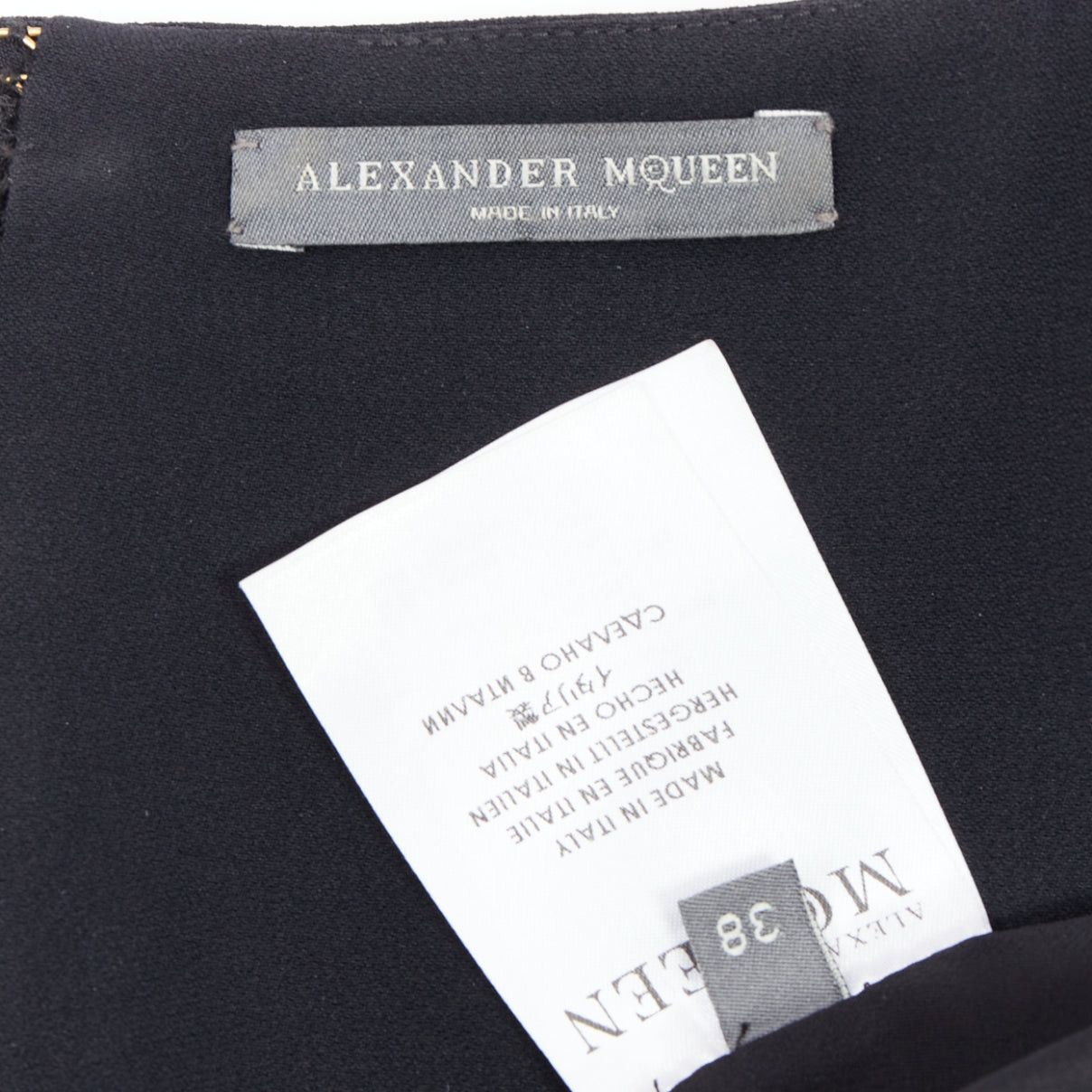 Alexander McQueen ALEXANDER MCQUEEN 2013 black cut out bust cold shoulder top IT38 XS Size XS / US 0-2 / IT 36-38 - 8 Thumbnail