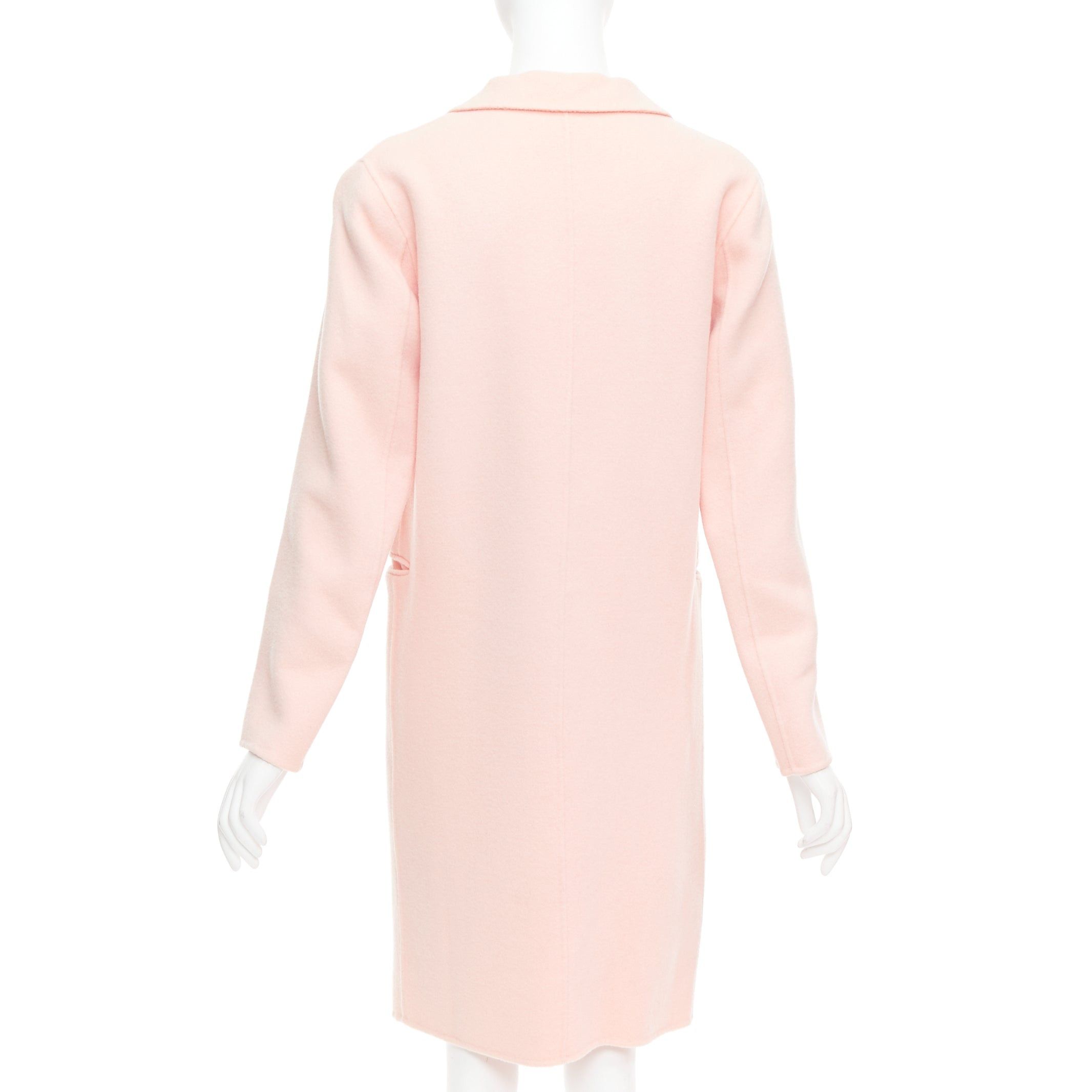 Sandro SANDRO pink wool blend notced collar single button long coat FR36 S Size S / US 4 / IT 40 - 5 Thumbnail