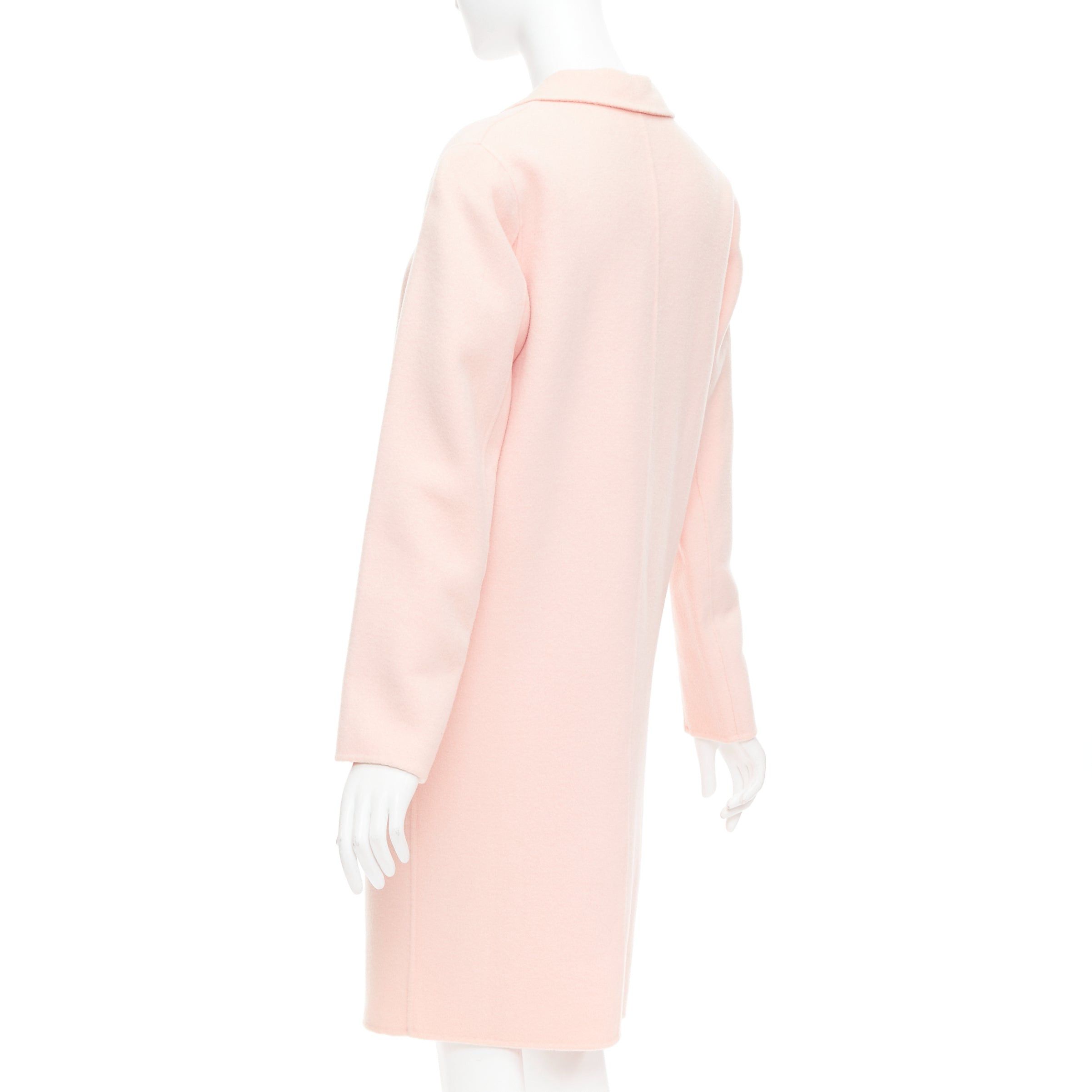 Sandro SANDRO pink wool blend notced collar single button long coat FR36 S Size S / US 4 / IT 40 - 6 Thumbnail