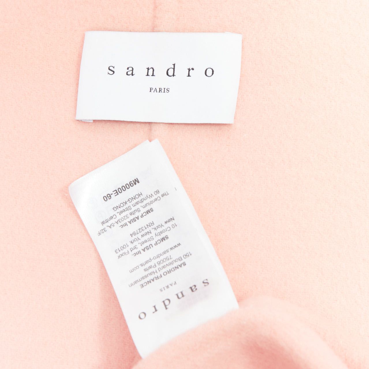 Sandro SANDRO pink wool blend notced collar single button long coat FR36 S Size S / US 4 / IT 40 - 9 Thumbnail