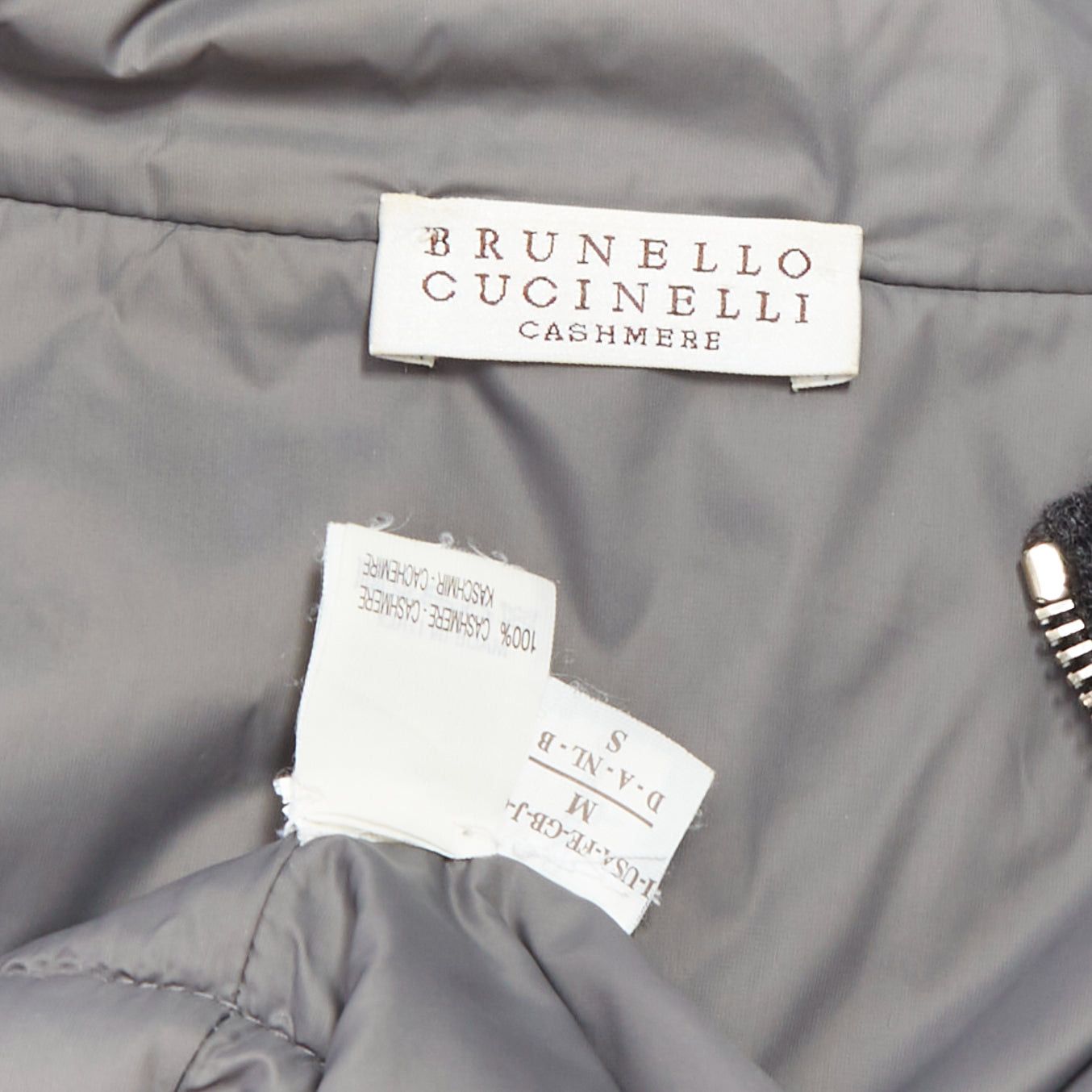 Brunello Cucinelli BRUNELLO CUCINELLI Cashmere dark grey sequin padded crop cardigan M Size M / US 6-8 / IT 42-44 - 9 Thumbnail