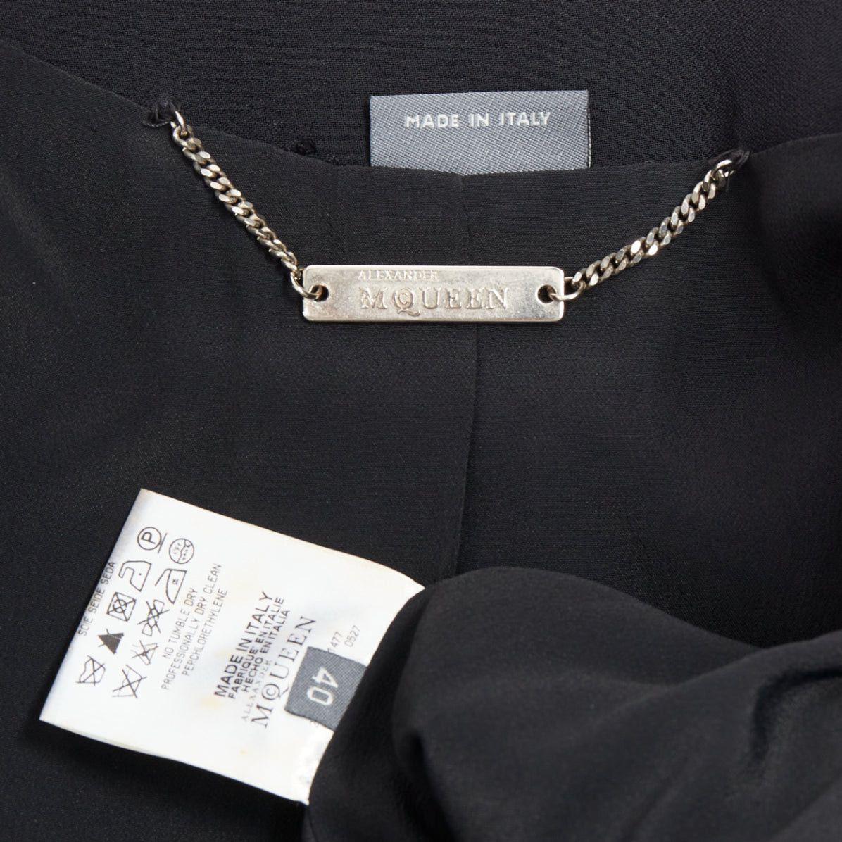 Alexander McQueen ALEXANDER MCQUEEN 2011 black beads frayed ruffle collar fitted blazer jacket IT40 S Size S / US 4 / IT 40 - 8 Thumbnail