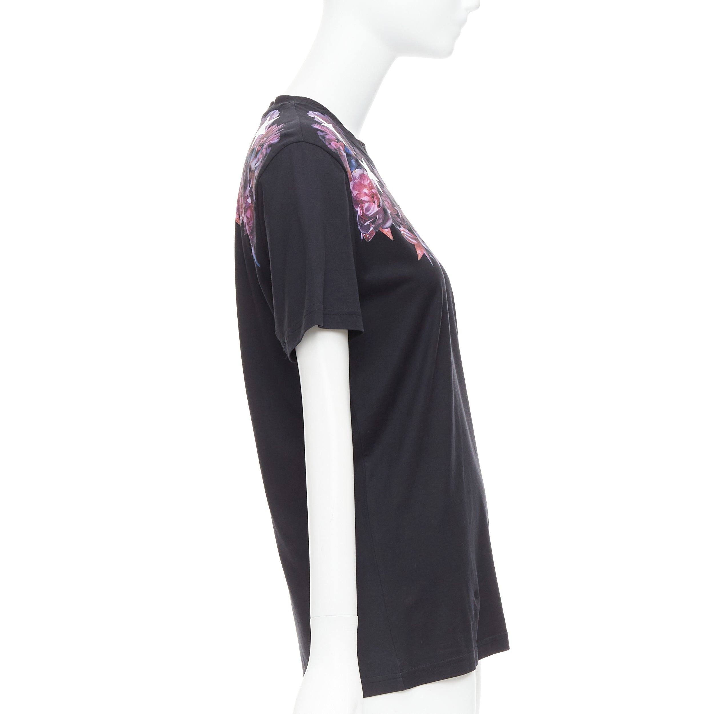 Givenchy GIVENCHY Riccardo Tisci purple flower white star black tshirt XS Size S / US 4 / IT 40 - 4 Thumbnail