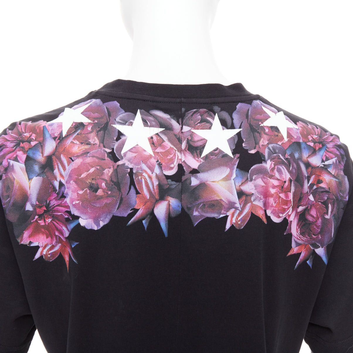 Givenchy GIVENCHY Riccardo Tisci purple flower white star black tshirt XS Size S / US 4 / IT 40 - 7 Thumbnail