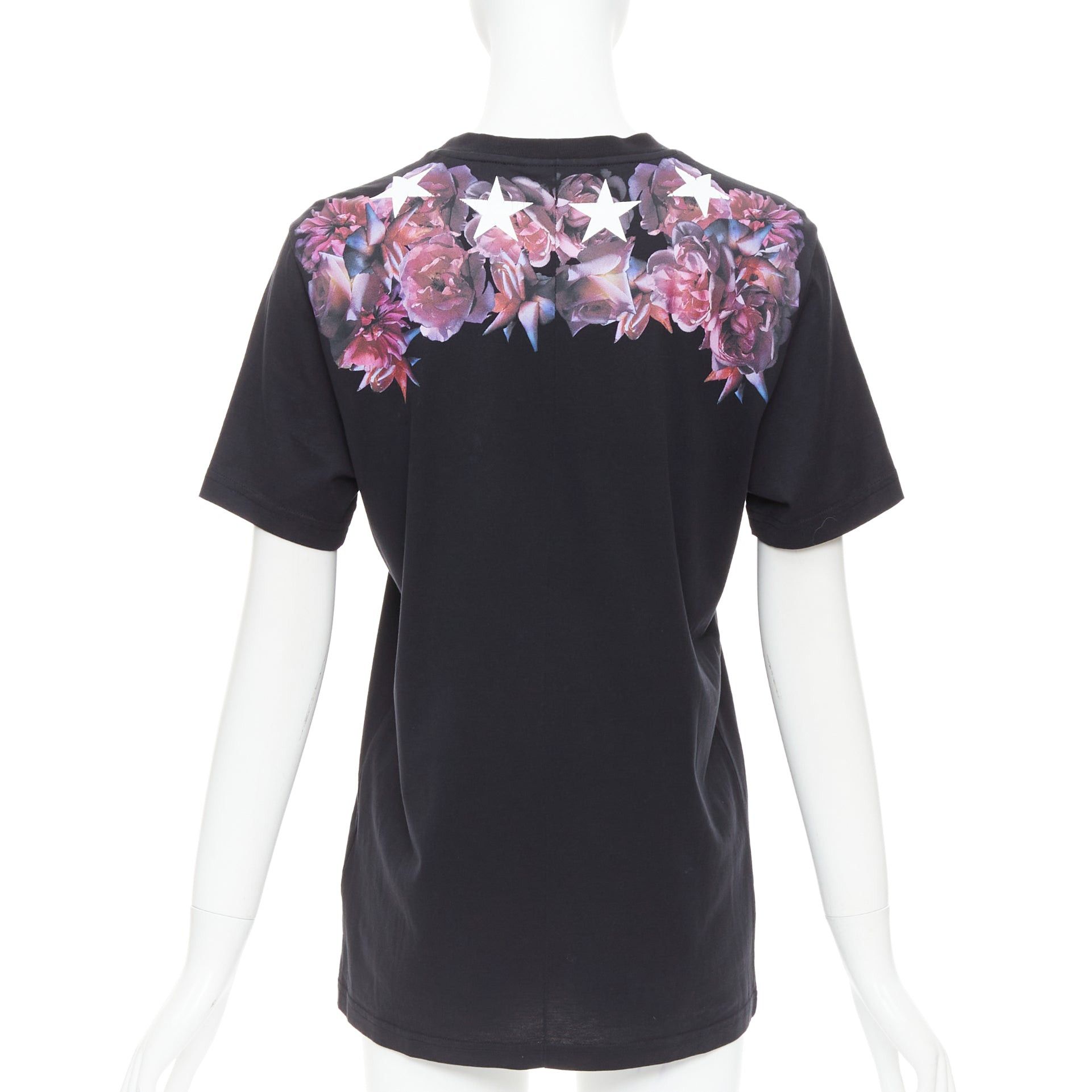 Givenchy GIVENCHY Riccardo Tisci purple flower white star black tshirt XS Size S / US 4 / IT 40 - 5 Thumbnail
