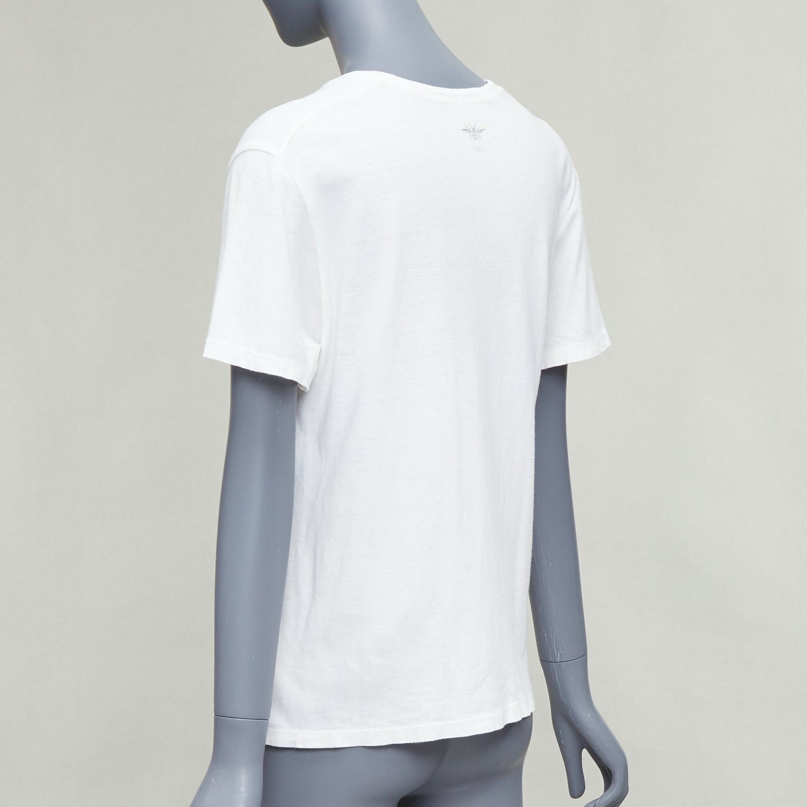 Dior CHRISTIAN DIOR Dio(r)evolution cream grey cotton linen washed white tshirt S Size S / US 4 / IT 40 - 6 Thumbnail