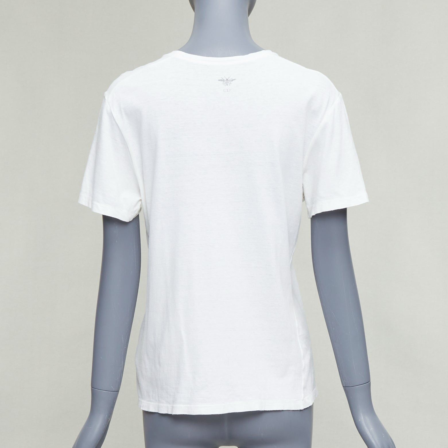 Dior CHRISTIAN DIOR Dio(r)evolution cream grey cotton linen washed white tshirt S Size S / US 4 / IT 40 - 5 Thumbnail