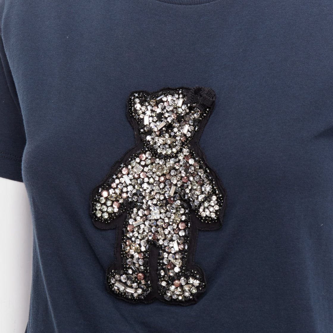 Prada PRADA 2008 black crystal embellished teddy bear tshirt S Size S / US 4 / IT 40 - 2 Thumbnail