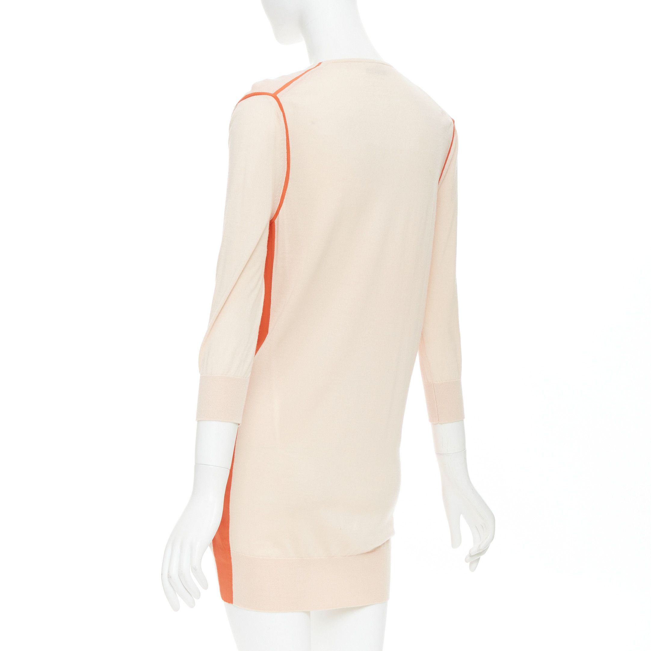 Fendi FENDI light pink orange 100% wool trimmed long cardigan IT40 S Size S / US 4 / IT 40 - 5 Thumbnail