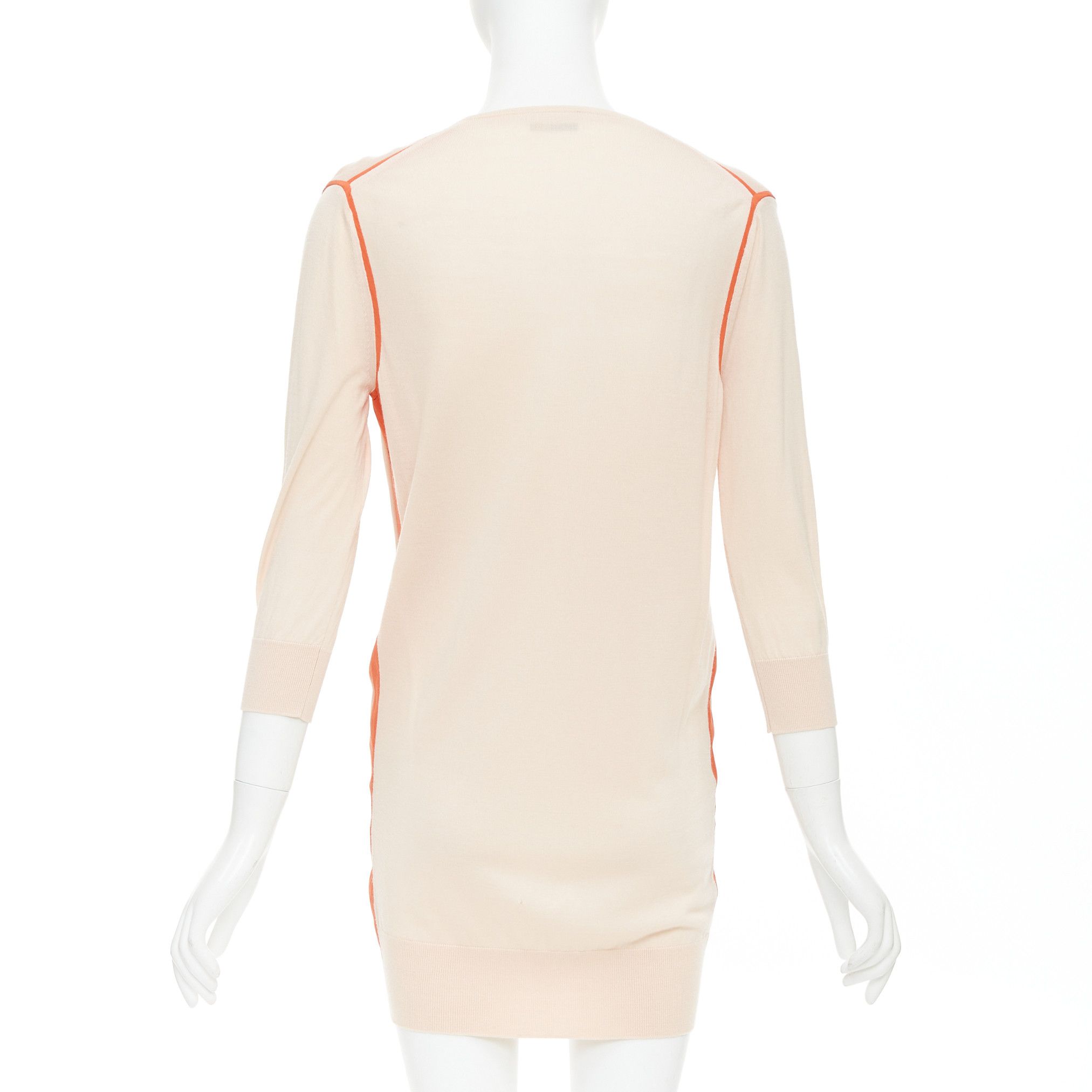 Fendi FENDI light pink orange 100% wool trimmed long cardigan IT40 S Size S / US 4 / IT 40 - 4 Thumbnail