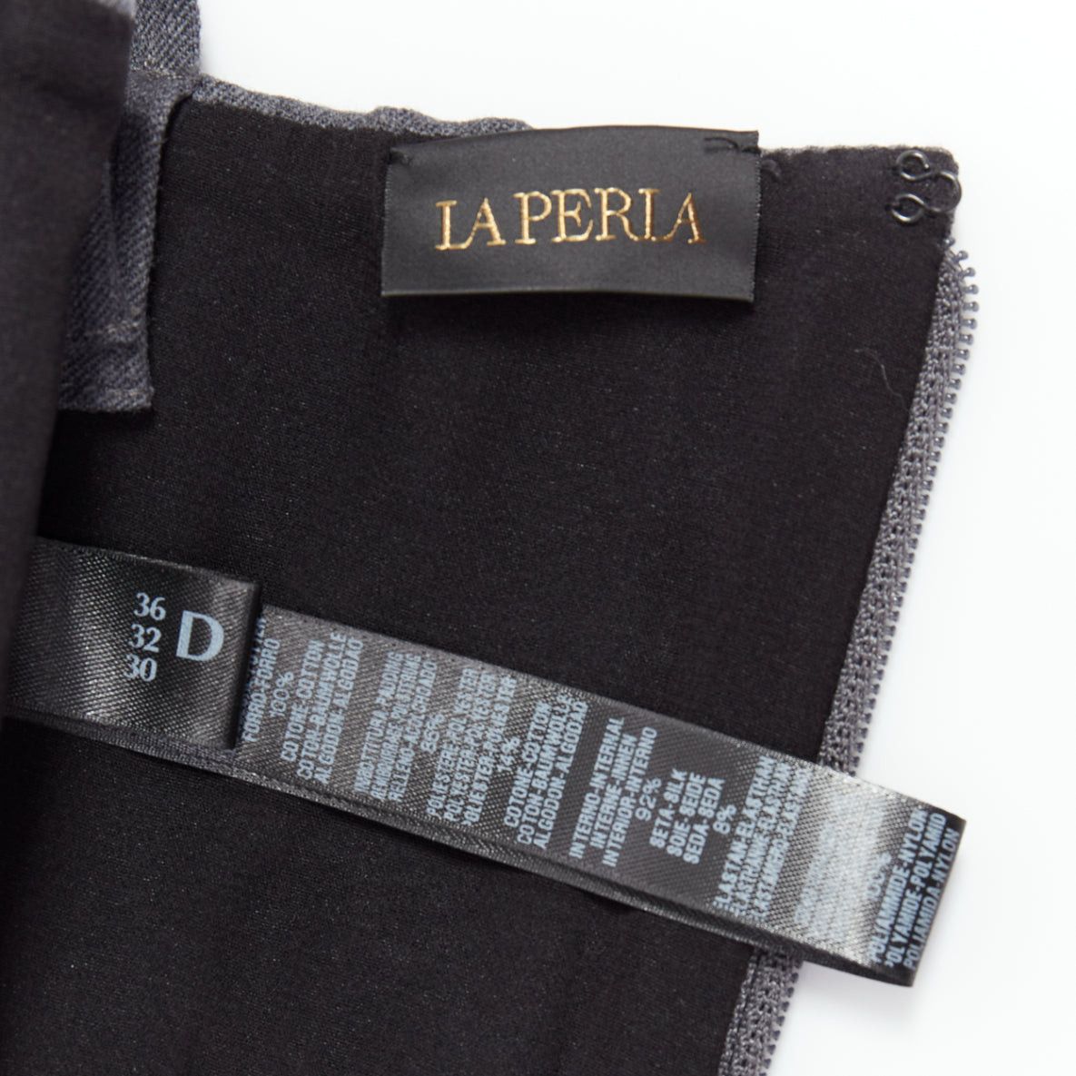 La Perla LA PERLA grey virgin wool gold studs cropped bustier top IT36D S Size S / US 4 / IT 40 - 8 Thumbnail