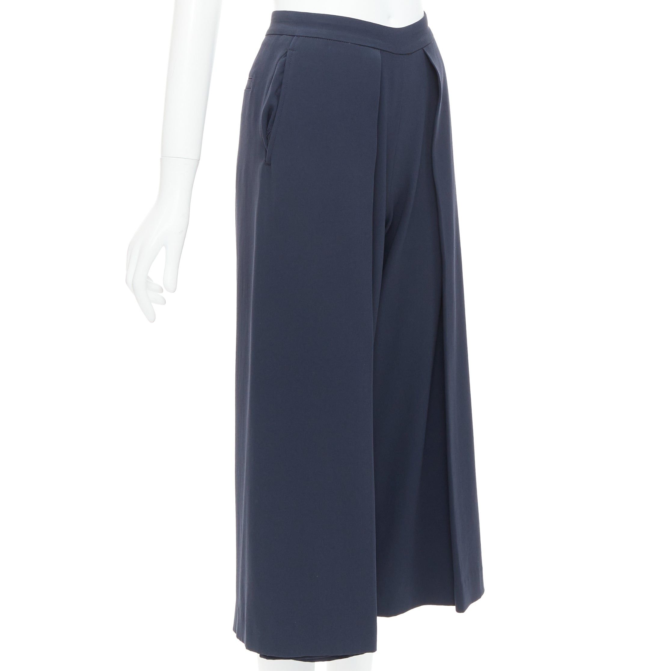 Rag & Bone RAG & BONE dark grey inverted pleated cropped wide pants US0 XS Size 26" / US 2 / IT 38 - 3 Thumbnail