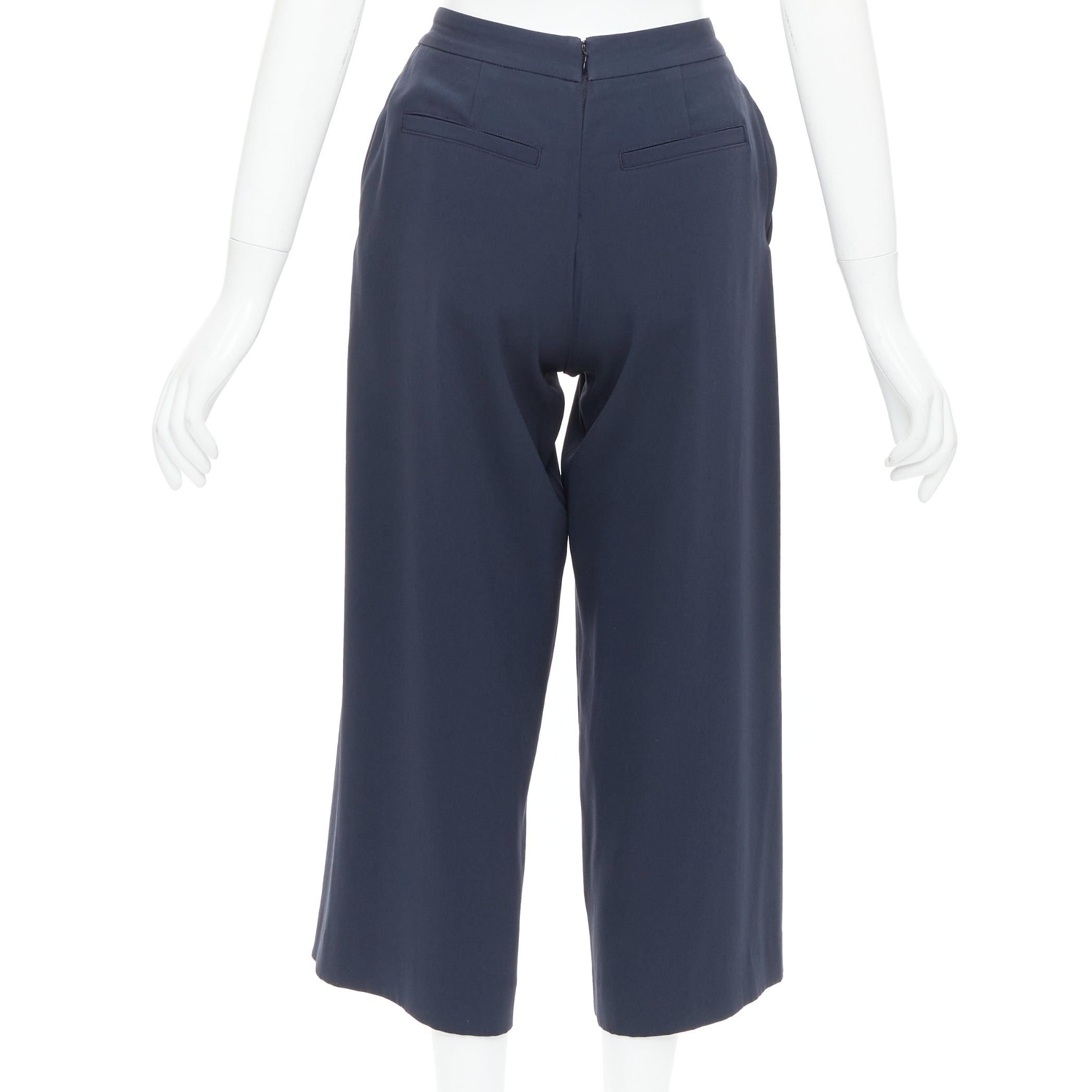 Rag & Bone RAG & BONE dark grey inverted pleated cropped wide pants US0 XS Size 26" / US 2 / IT 38 - 5 Thumbnail