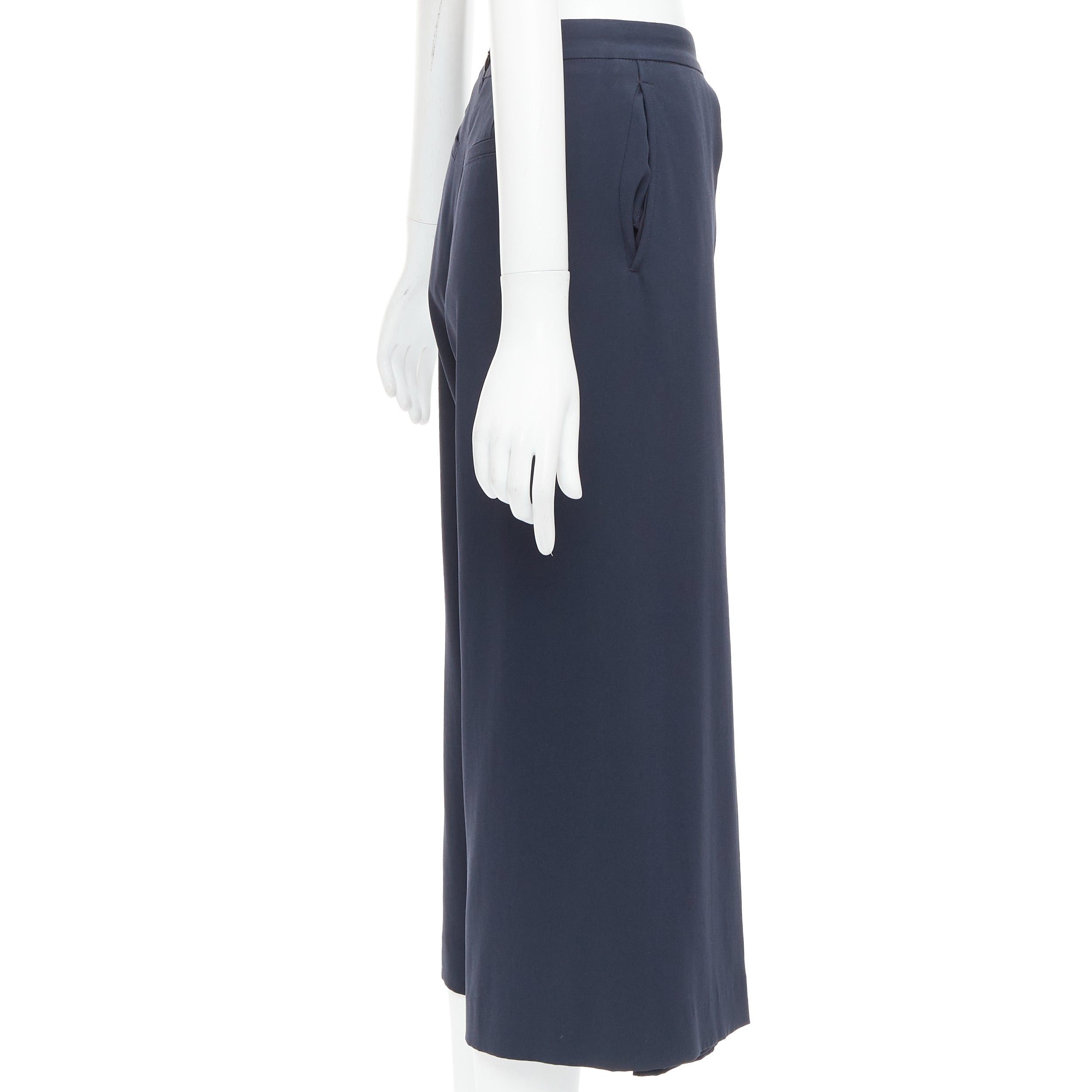 Rag & Bone RAG & BONE dark grey inverted pleated cropped wide pants US0 XS Size 26" / US 2 / IT 38 - 4 Thumbnail