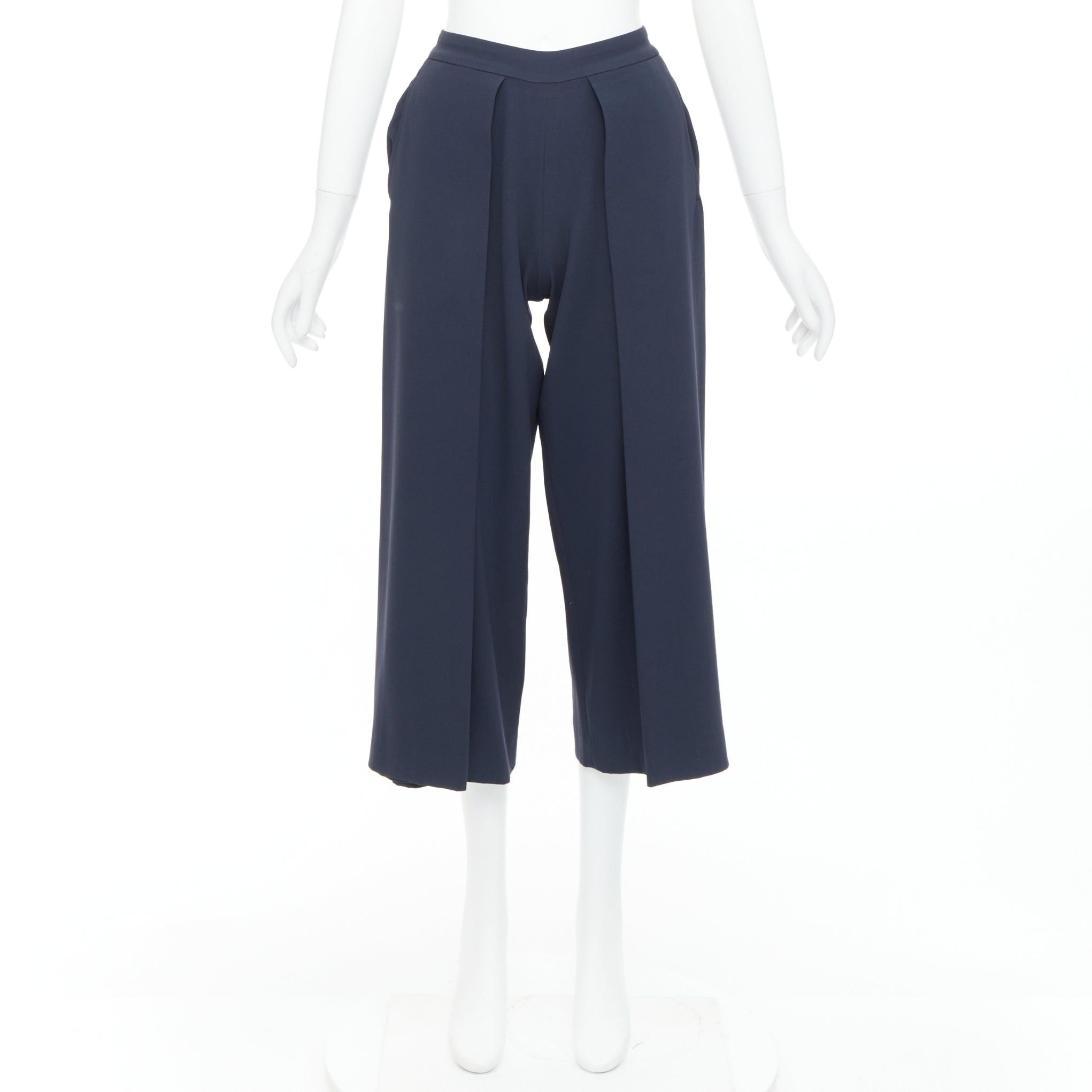 Rag & Bone RAG & BONE dark grey inverted pleated cropped wide pants US0 XS Size 26" / US 2 / IT 38 - 9 Thumbnail