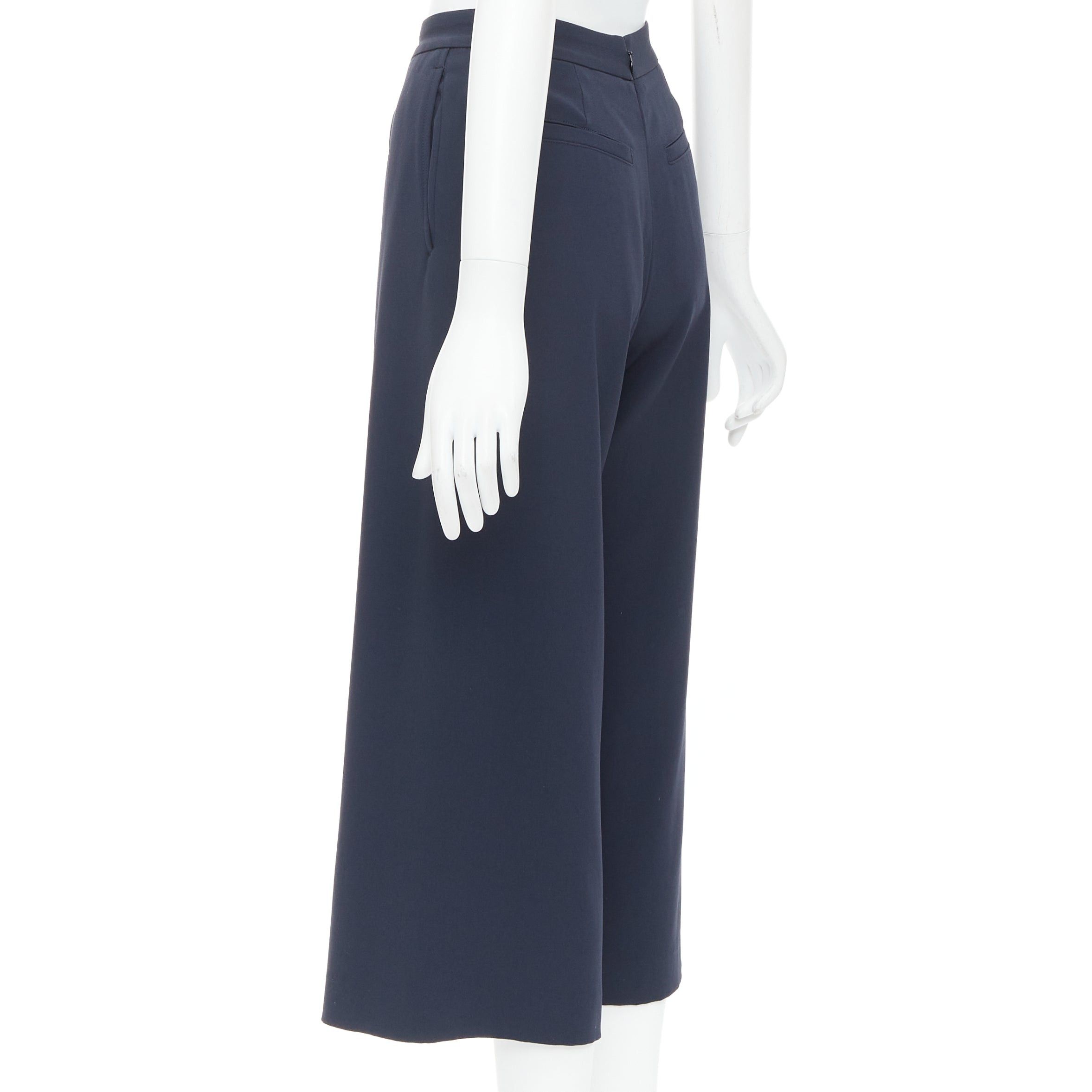 Rag & Bone RAG & BONE dark grey inverted pleated cropped wide pants US0 XS Size 26" / US 2 / IT 38 - 6 Thumbnail