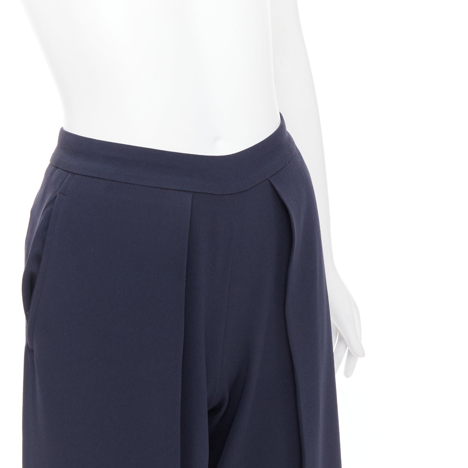 Rag & Bone RAG & BONE dark grey inverted pleated cropped wide pants US0 XS Size 26" / US 2 / IT 38 - 2 Thumbnail