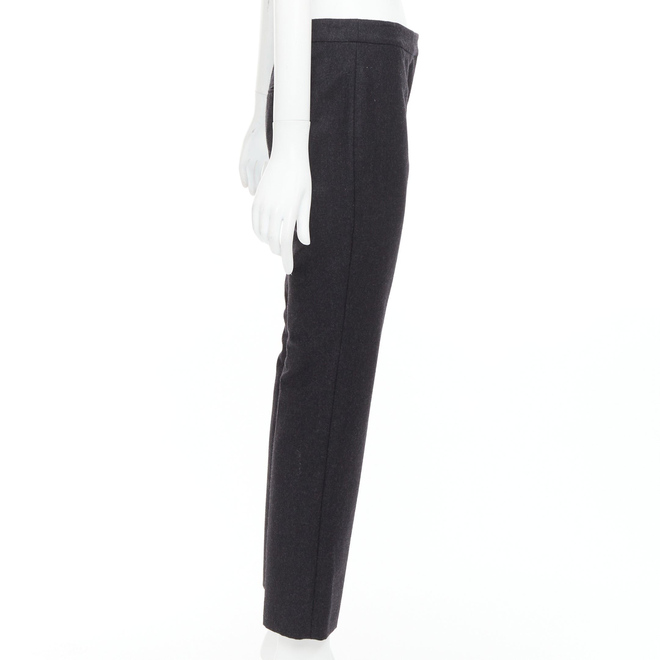 Alexander McQueen ALEXANDER MCQUEEN 2019 grey wool tapered bootcut pants IT38 XS Size 26" / US 2 / IT 38 - 4 Thumbnail