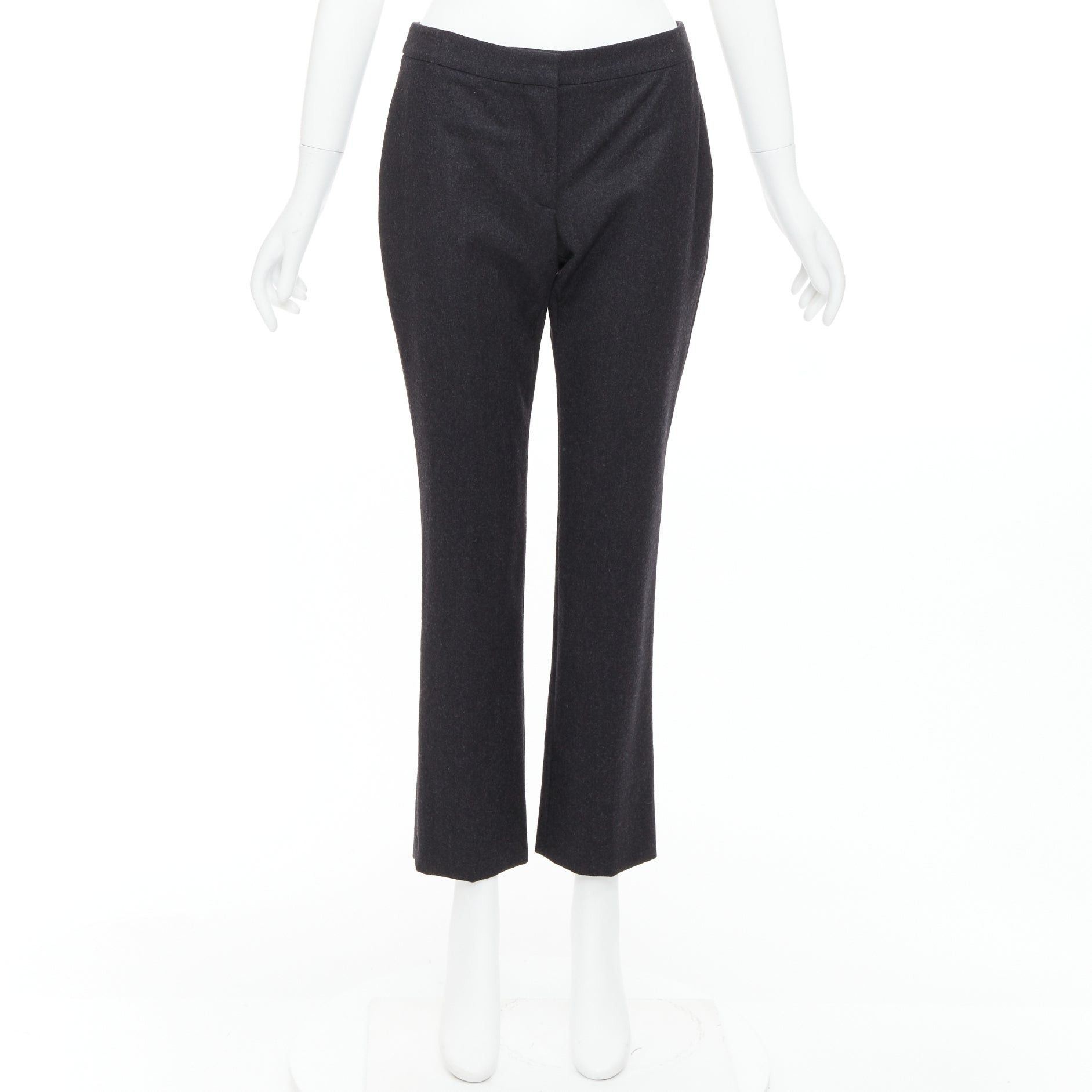 Alexander McQueen ALEXANDER MCQUEEN 2019 grey wool tapered bootcut pants IT38 XS Size 26" / US 2 / IT 38 - 9 Thumbnail
