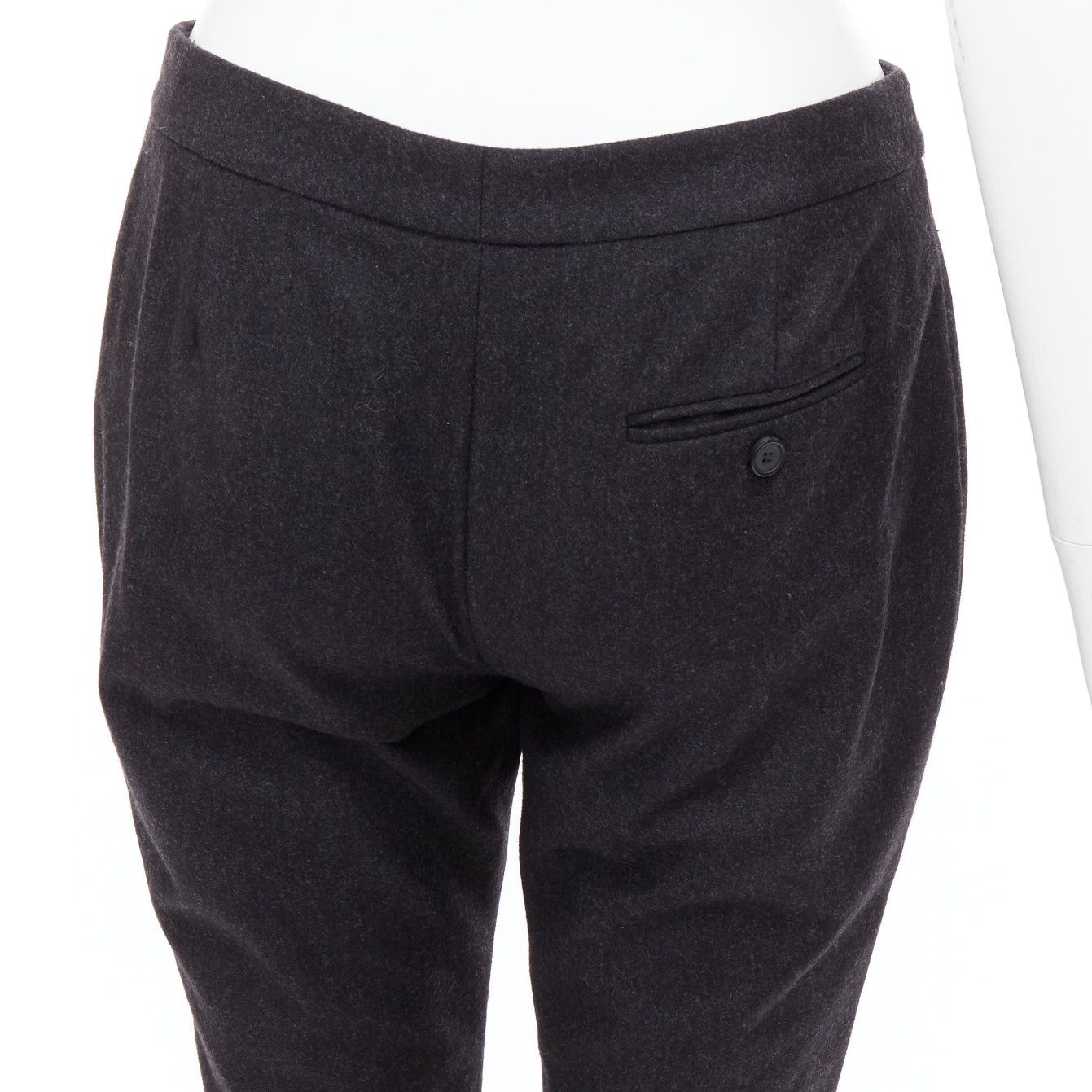 Alexander McQueen ALEXANDER MCQUEEN 2019 grey wool tapered bootcut pants IT38 XS Size 26" / US 2 / IT 38 - 7 Thumbnail