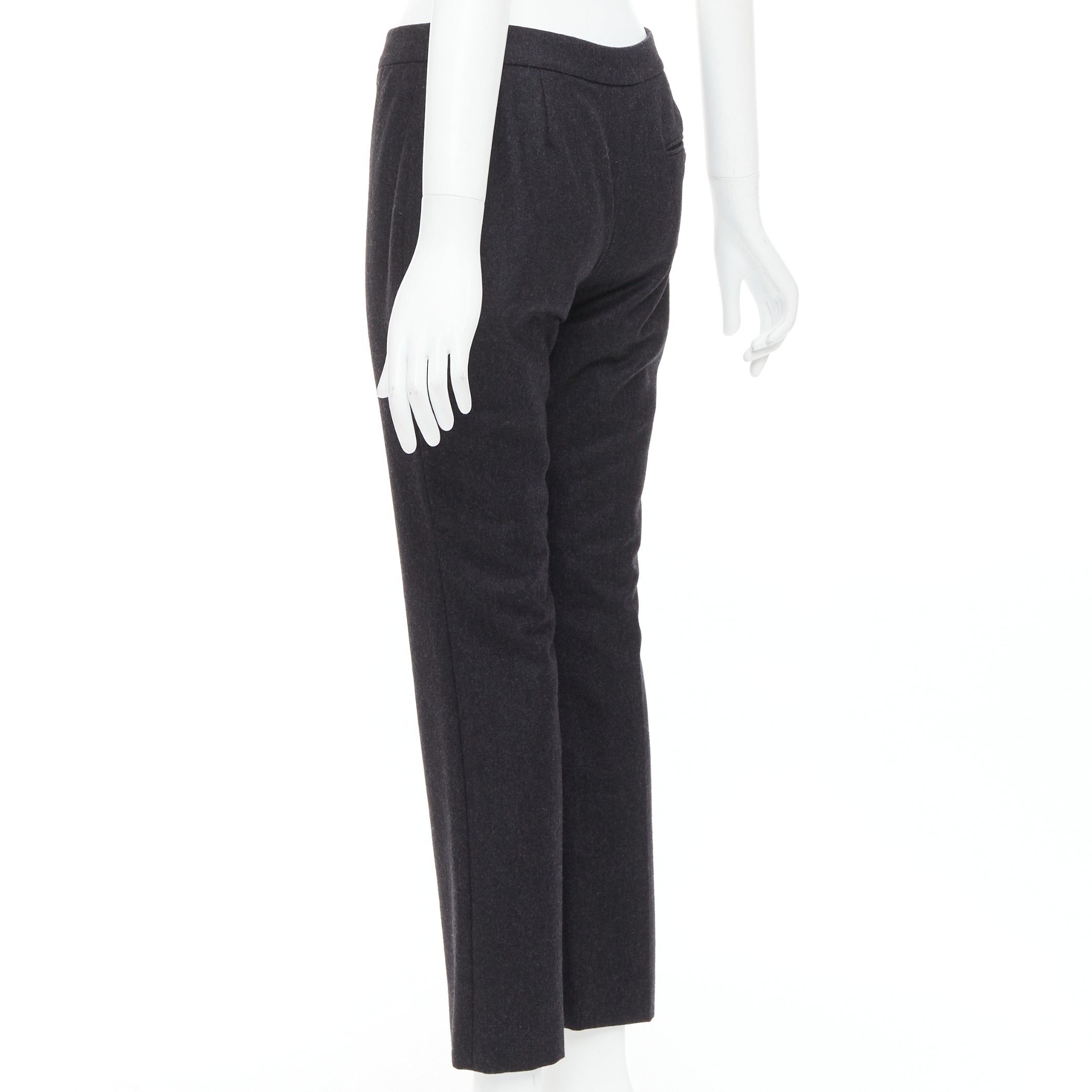 Alexander McQueen ALEXANDER MCQUEEN 2019 grey wool tapered bootcut pants IT38 XS Size 26" / US 2 / IT 38 - 6 Thumbnail