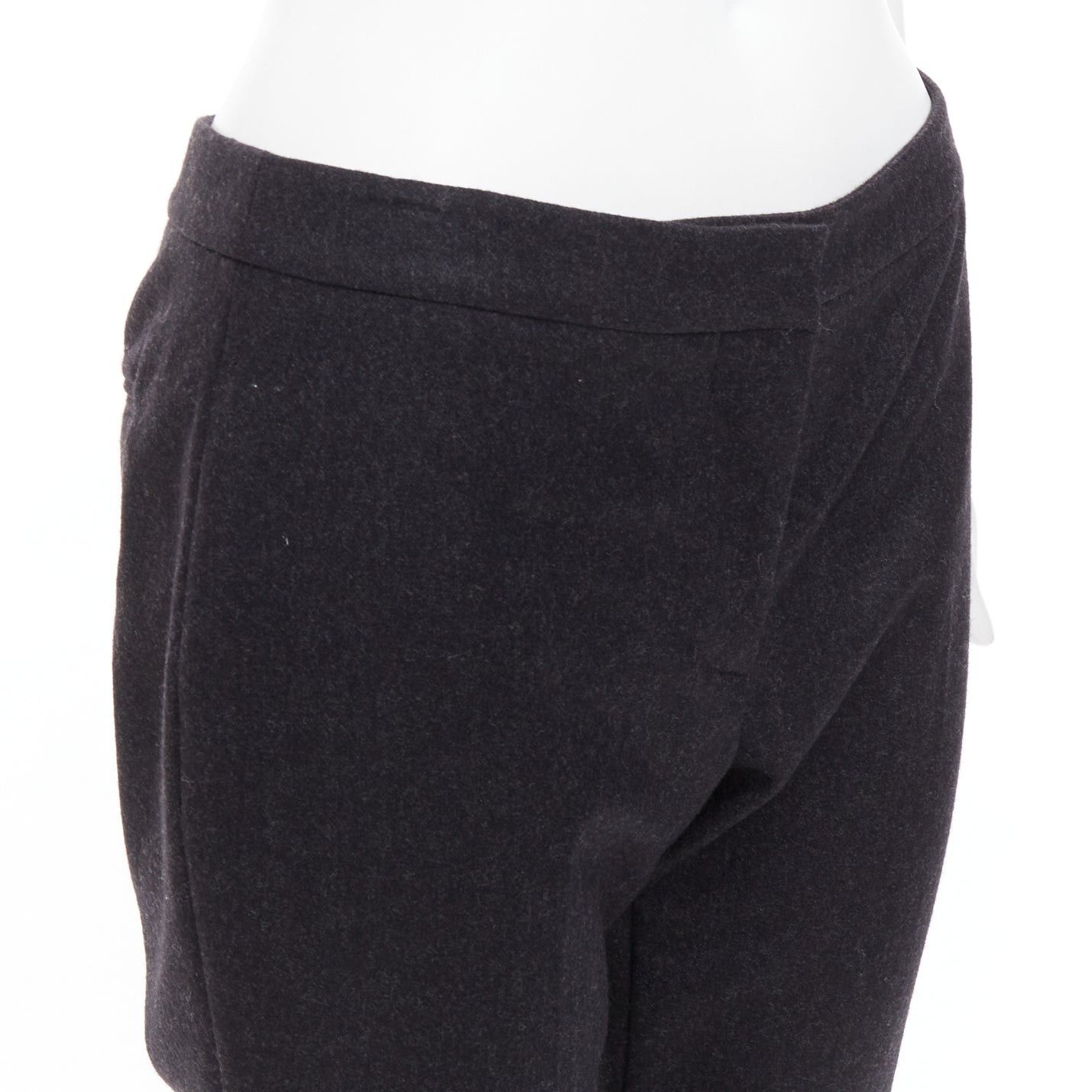 Alexander McQueen ALEXANDER MCQUEEN 2019 grey wool tapered bootcut pants IT38 XS Size 26" / US 2 / IT 38 - 2 Thumbnail