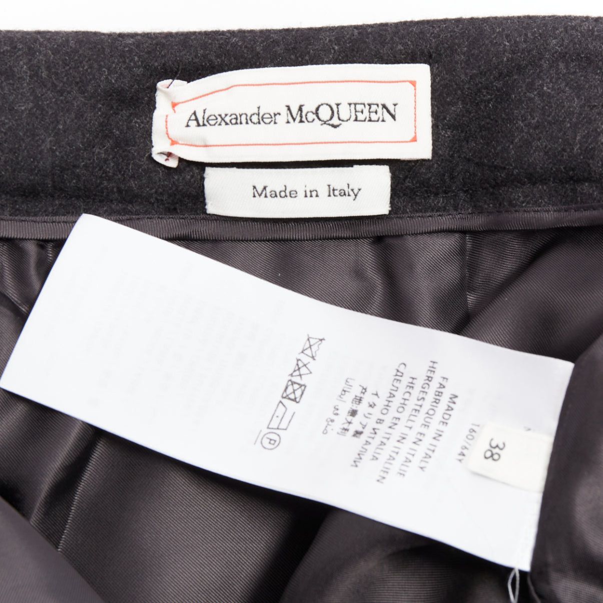 Alexander McQueen ALEXANDER MCQUEEN 2019 grey wool tapered bootcut pants IT38 XS Size 26" / US 2 / IT 38 - 8 Thumbnail