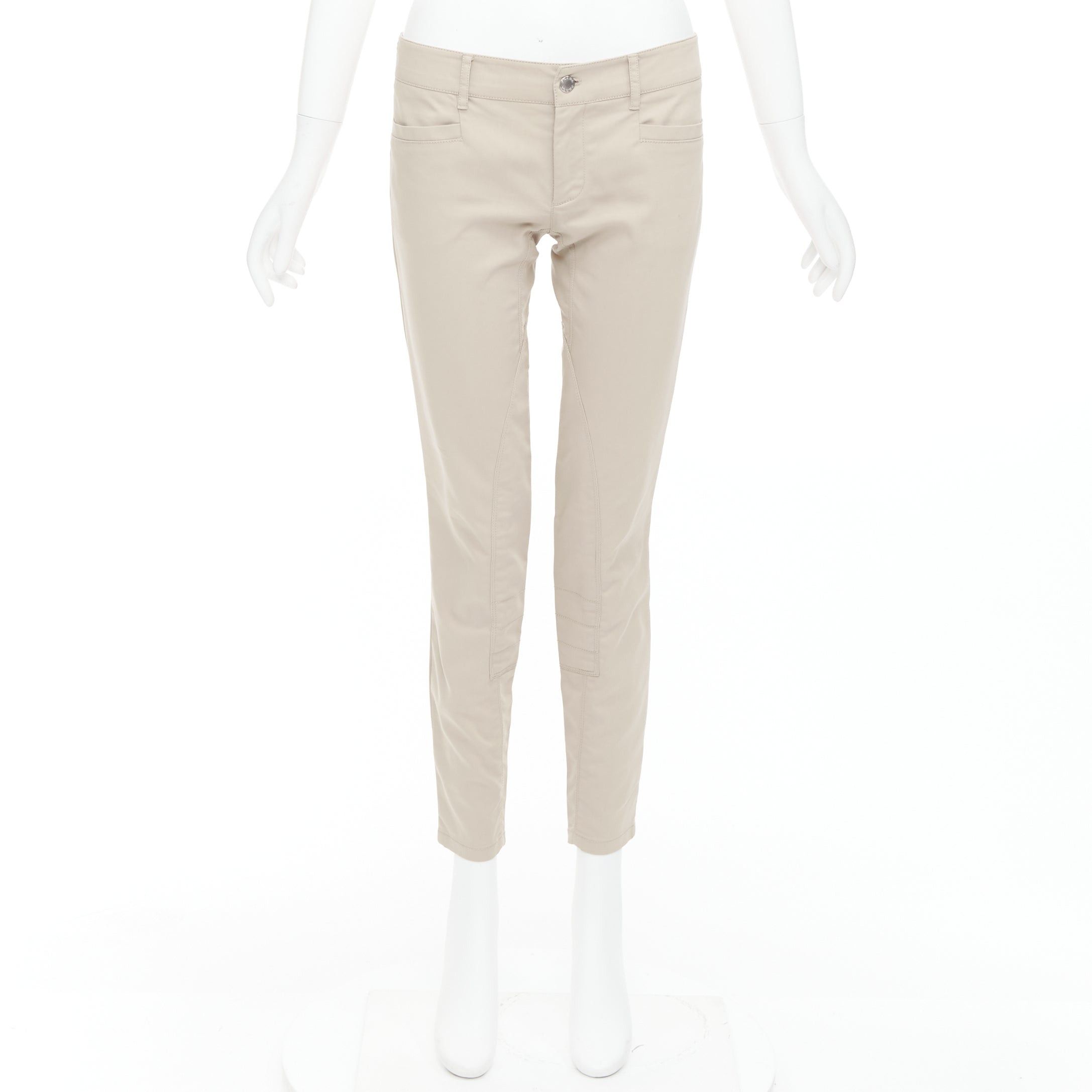 Prada PRADA 2010 beige cotton blend low waist tapered pants IT40 S Size 27" / US 4 / IT 40 - 9 Thumbnail