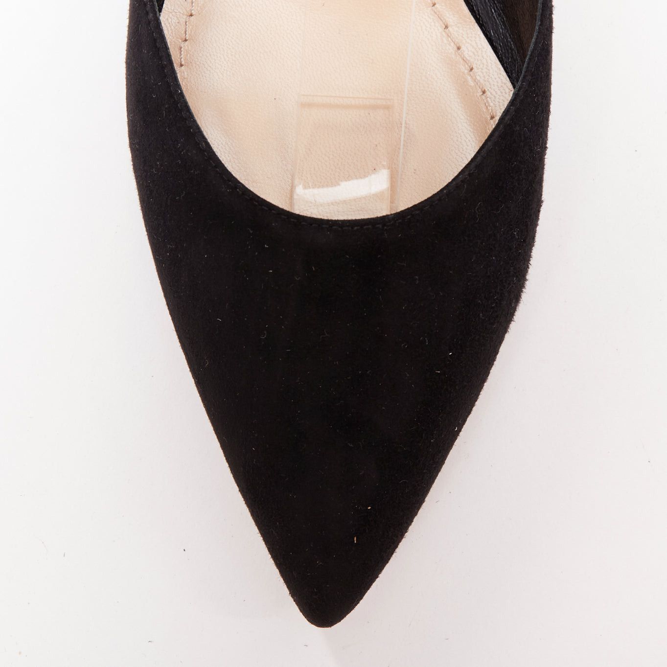 Dior CHRISTIAN DIOR La Belle D black suede ankle bow ballerina flats EU37 Size US 7 / IT 37 - 6 Thumbnail