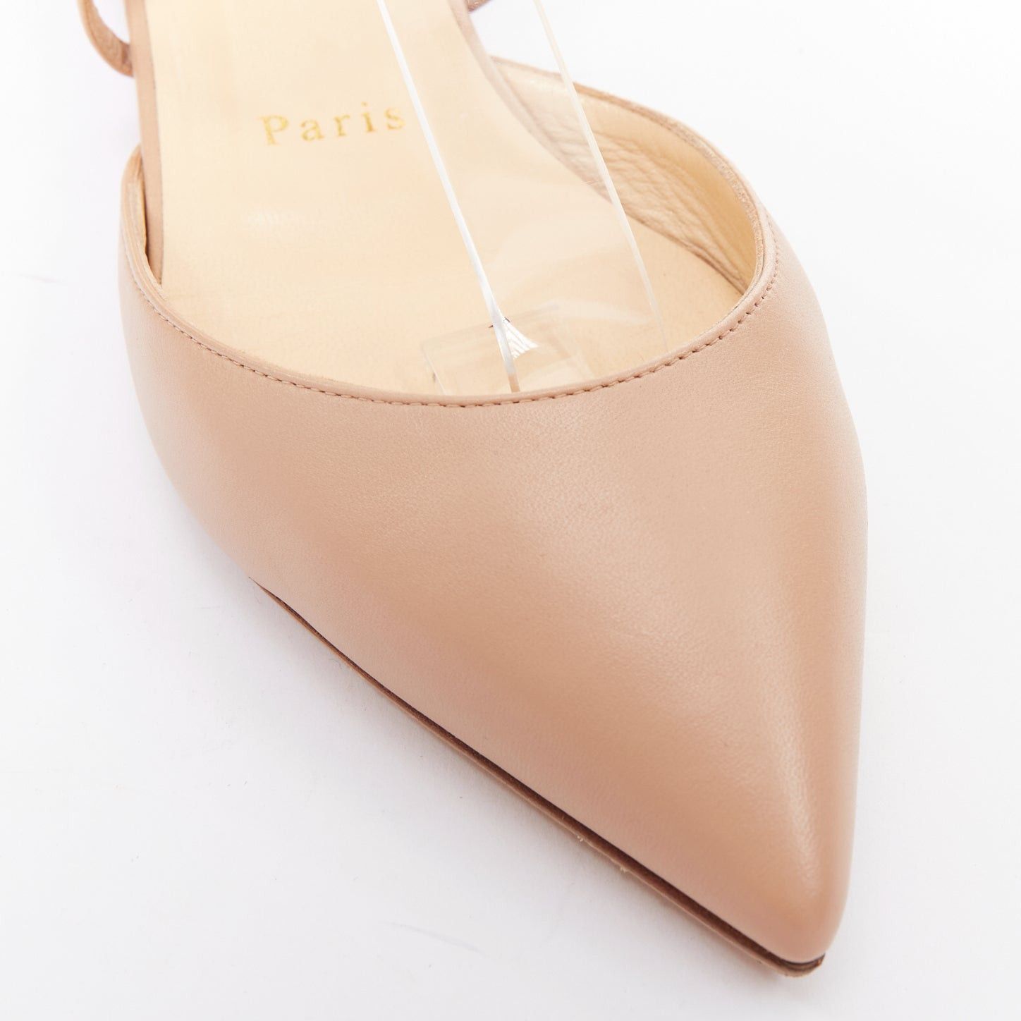 Christian Louboutin CHRISTIAN LOUBOUTIN Suzanna D'Orsay nude leather strappy flats EU37 Size US 7 / IT 37 - 7 Thumbnail
