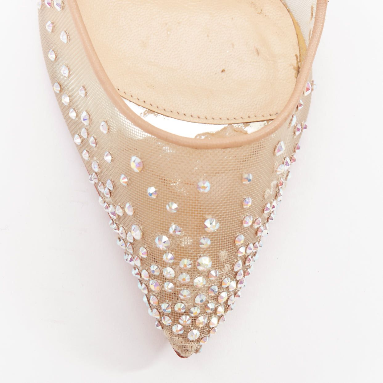 Christian Louboutin CHRISTIAN LOUBOUTIN Follies 100 clear mesh silver strass bridal pump EU35.5 Size US 5.5 / IT 35.5 - 6 Thumbnail