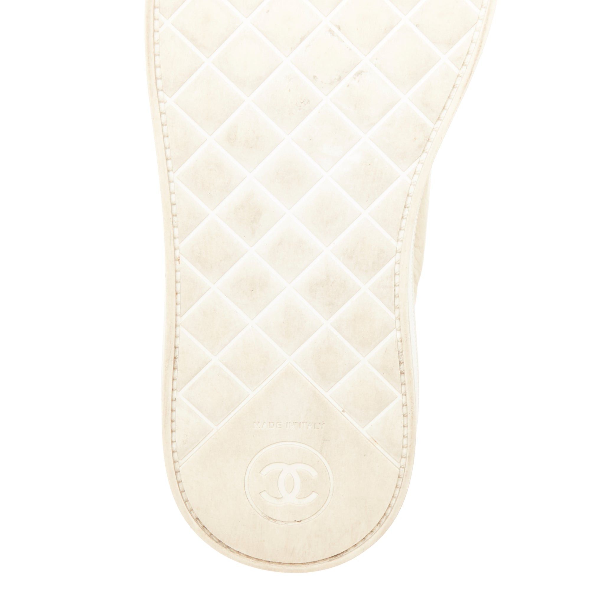 Chanel CHANEL beige black monochrome leather faux pearl lace up derbies EU35.5 Size US 5.5 / IT 35.5 - 7 Thumbnail
