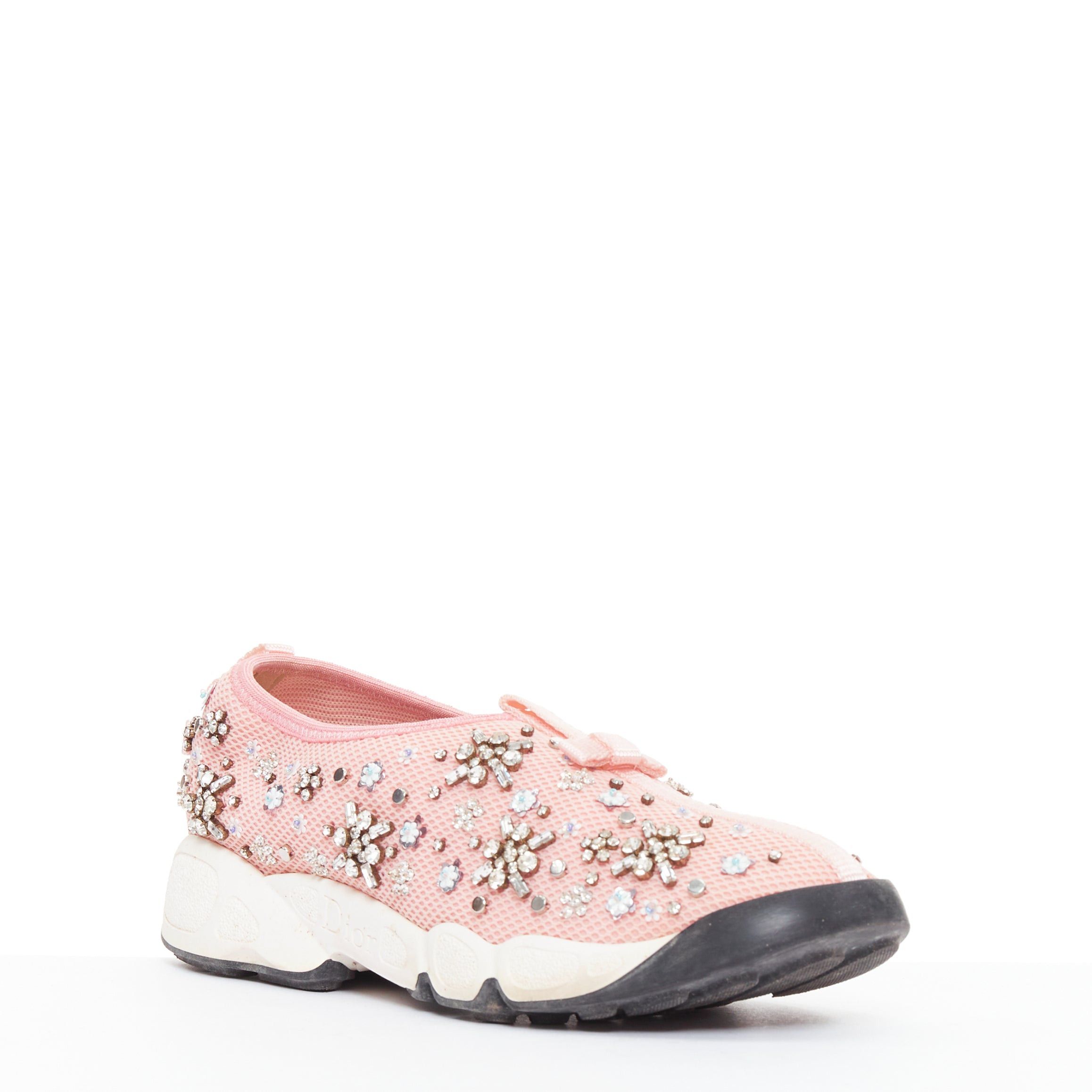 Dior CHRISTIAN DIOR Raf Simons 2019 Fushion pink embellished dad sneakers EU35.5 Size US 5.5 / IT 35.5 - 2 Thumbnail