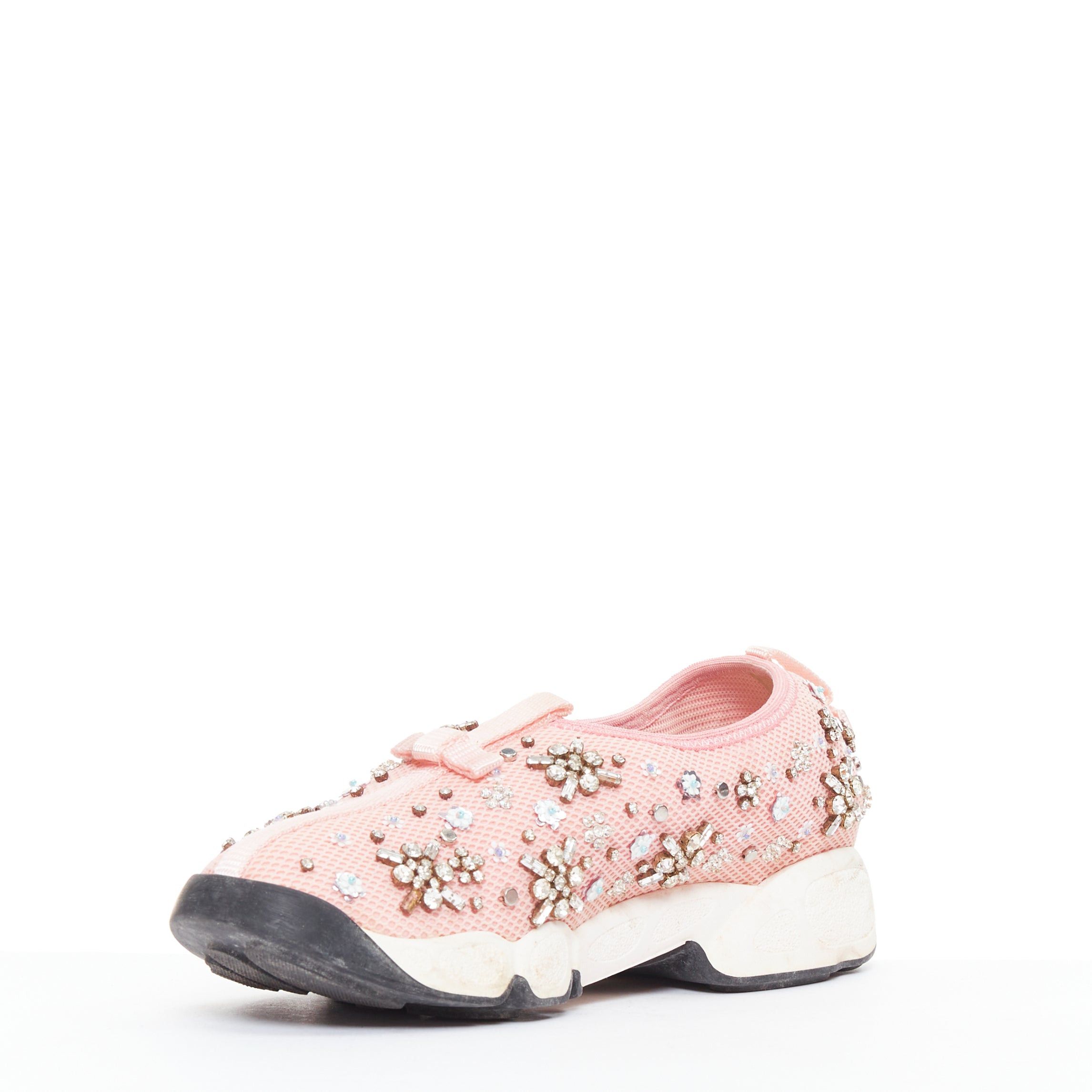 Dior CHRISTIAN DIOR Raf Simons 2019 Fushion pink embellished dad sneakers EU35.5 Size US 5.5 / IT 35.5 - 4 Thumbnail