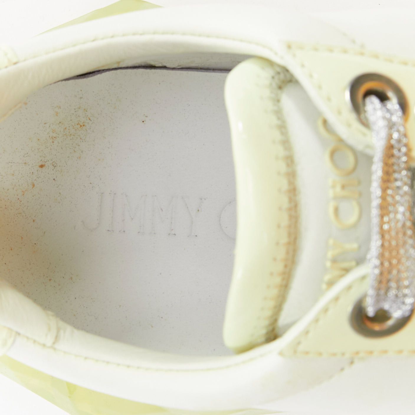 Jimmy Choo JIMMY CHOO Diamond white mint green jelly sole dad sneakers EU35.5 Size US 5.5 / IT 35.5 - 9 Thumbnail
