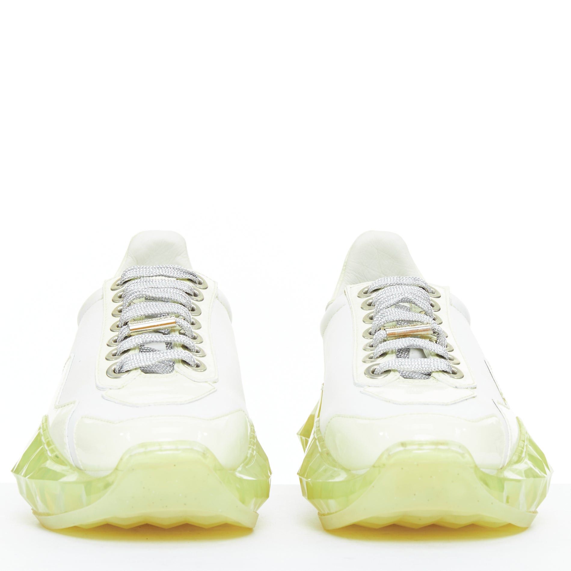 Jimmy Choo JIMMY CHOO Diamond white mint green jelly sole dad sneakers EU35.5 Size US 5.5 / IT 35.5 - 3 Thumbnail