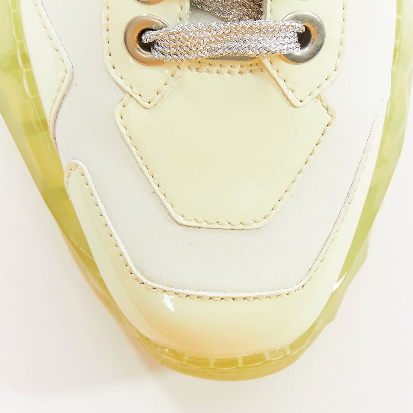 Jimmy Choo JIMMY CHOO Diamond white mint green jelly sole dad sneakers EU35.5 Size US 5.5 / IT 35.5 - 6 Thumbnail