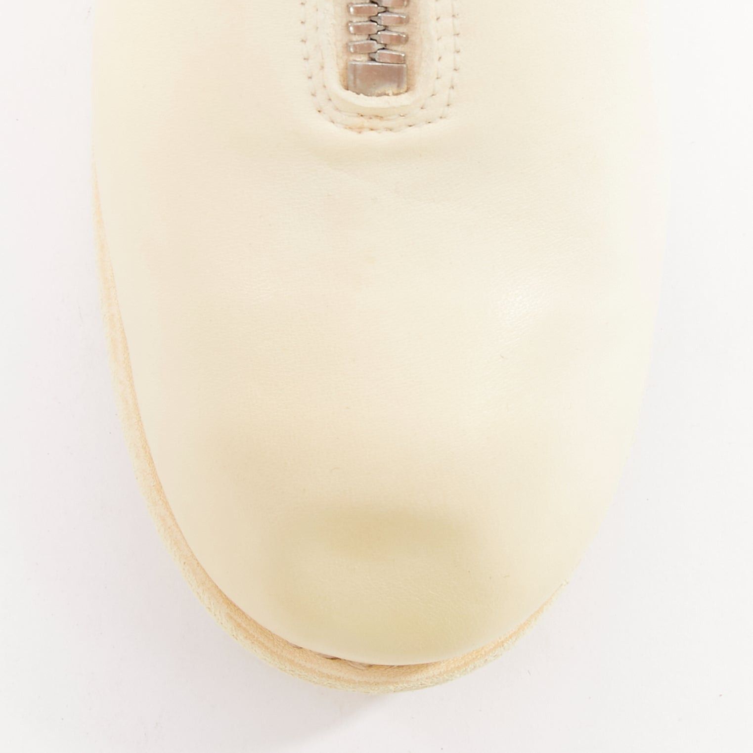 Guidi GUIDI PL2 Soft Horse cream full grain leather silver zip boots EU36 Size US 6 / IT 36 - 6 Thumbnail