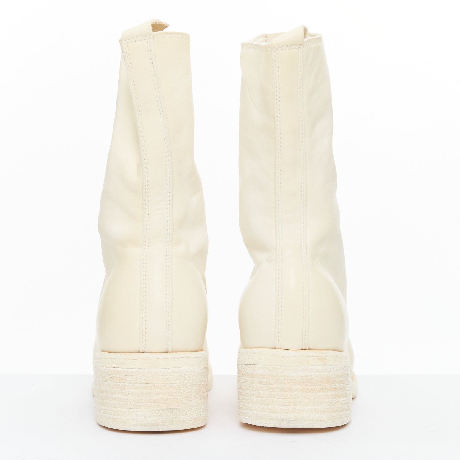 Guidi GUIDI PL2 Soft Horse cream full grain leather silver zip boots EU36 Size US 6 / IT 36 - 5 Thumbnail