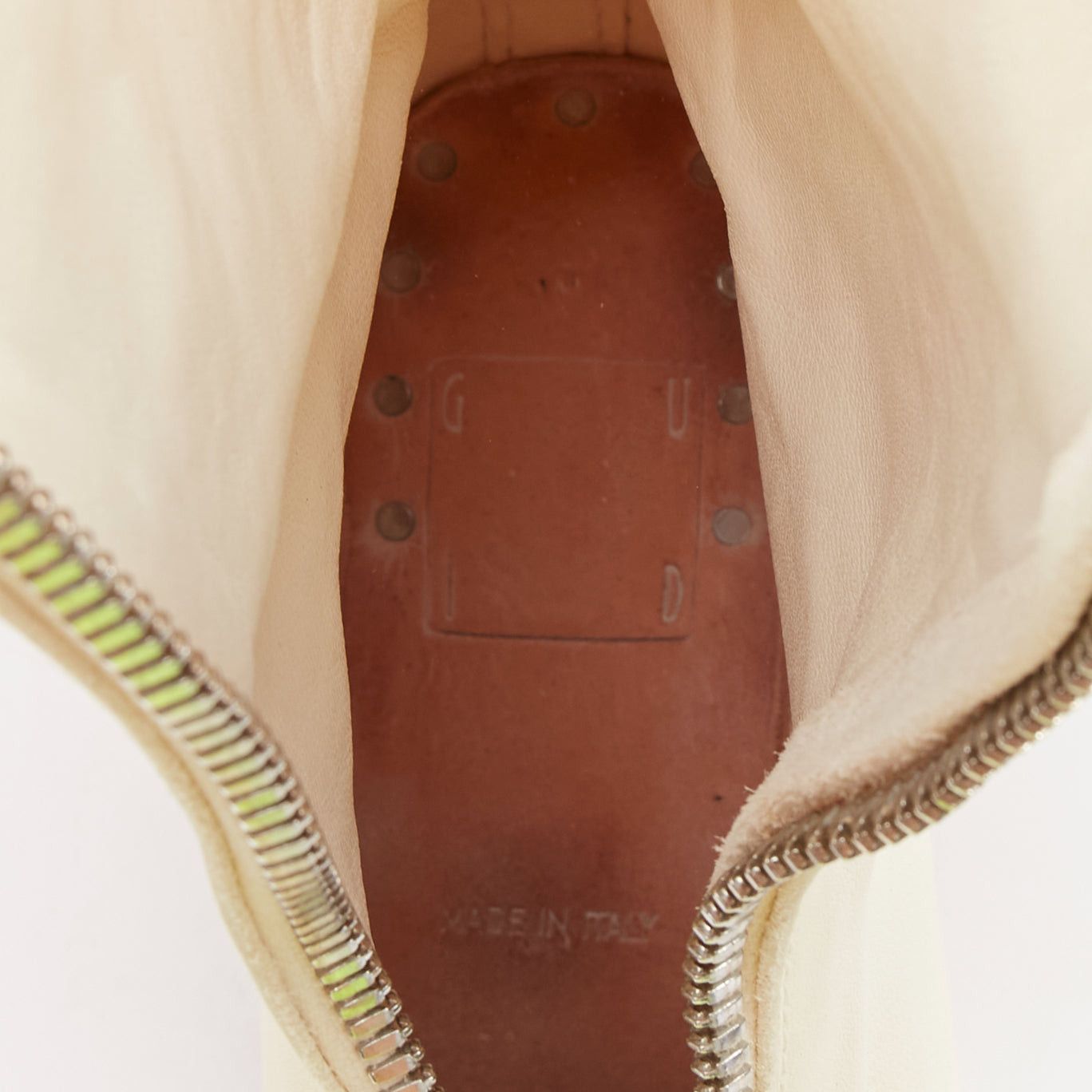 Guidi GUIDI PL2 Soft Horse cream full grain leather silver zip boots EU36 Size US 6 / IT 36 - 9 Thumbnail