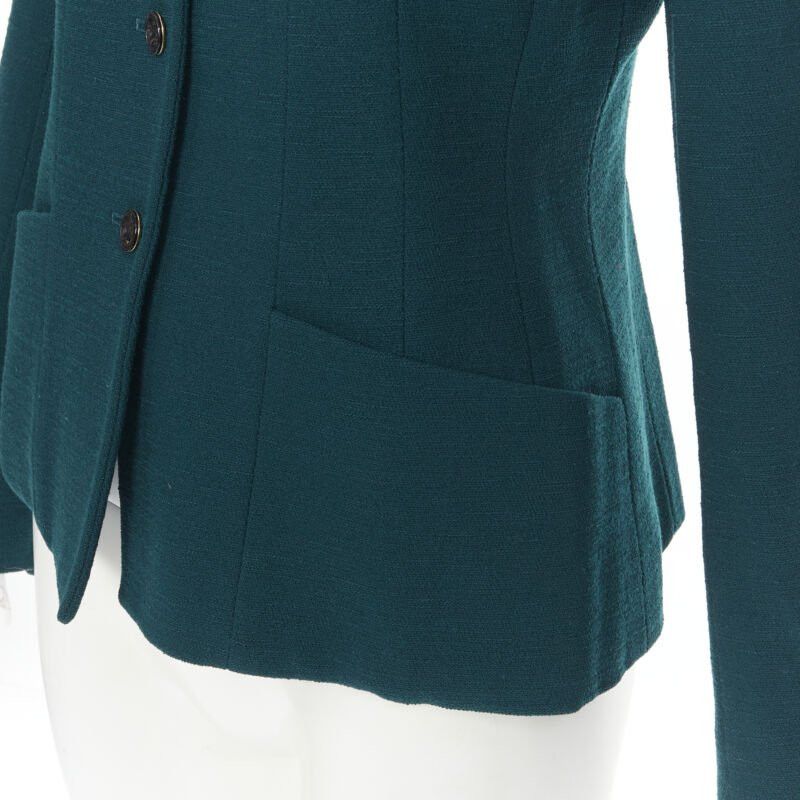 Karl Lagerfeld vintage KARL LAGERFELD green wool graphic button paneled blazer jacket FR36 Size M / US 6-8 / IT 42-44 - 9 Thumbnail