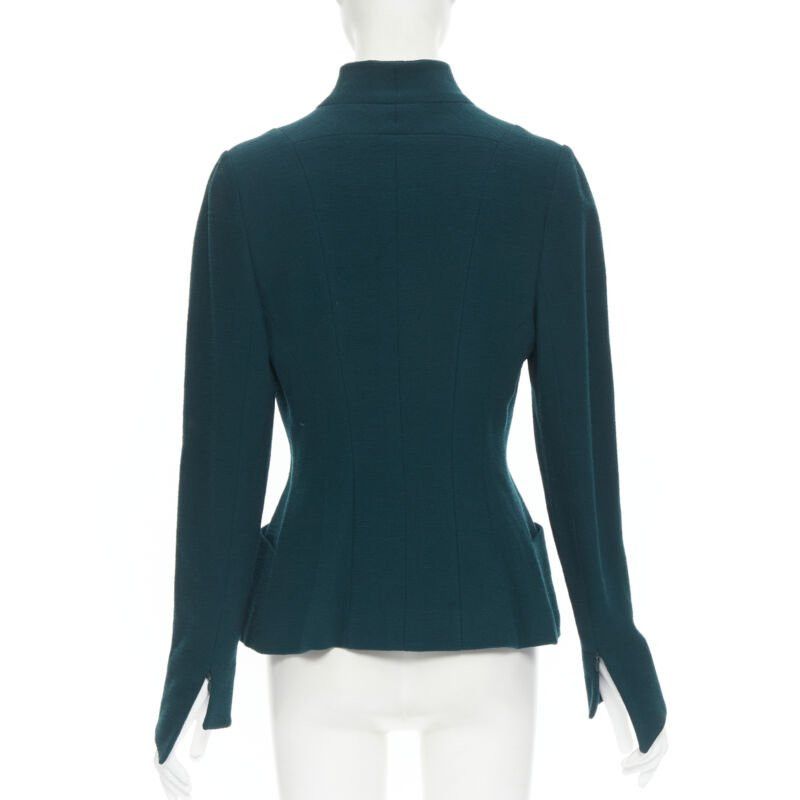 Karl Lagerfeld vintage KARL LAGERFELD green wool graphic button paneled blazer jacket FR36 Size M / US 6-8 / IT 42-44 - 6 Thumbnail