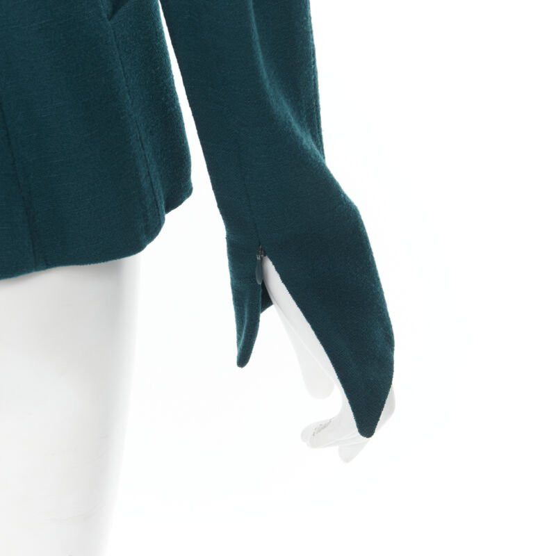 Karl Lagerfeld vintage KARL LAGERFELD green wool graphic button paneled blazer jacket FR36 Size M / US 6-8 / IT 42-44 - 10 Thumbnail